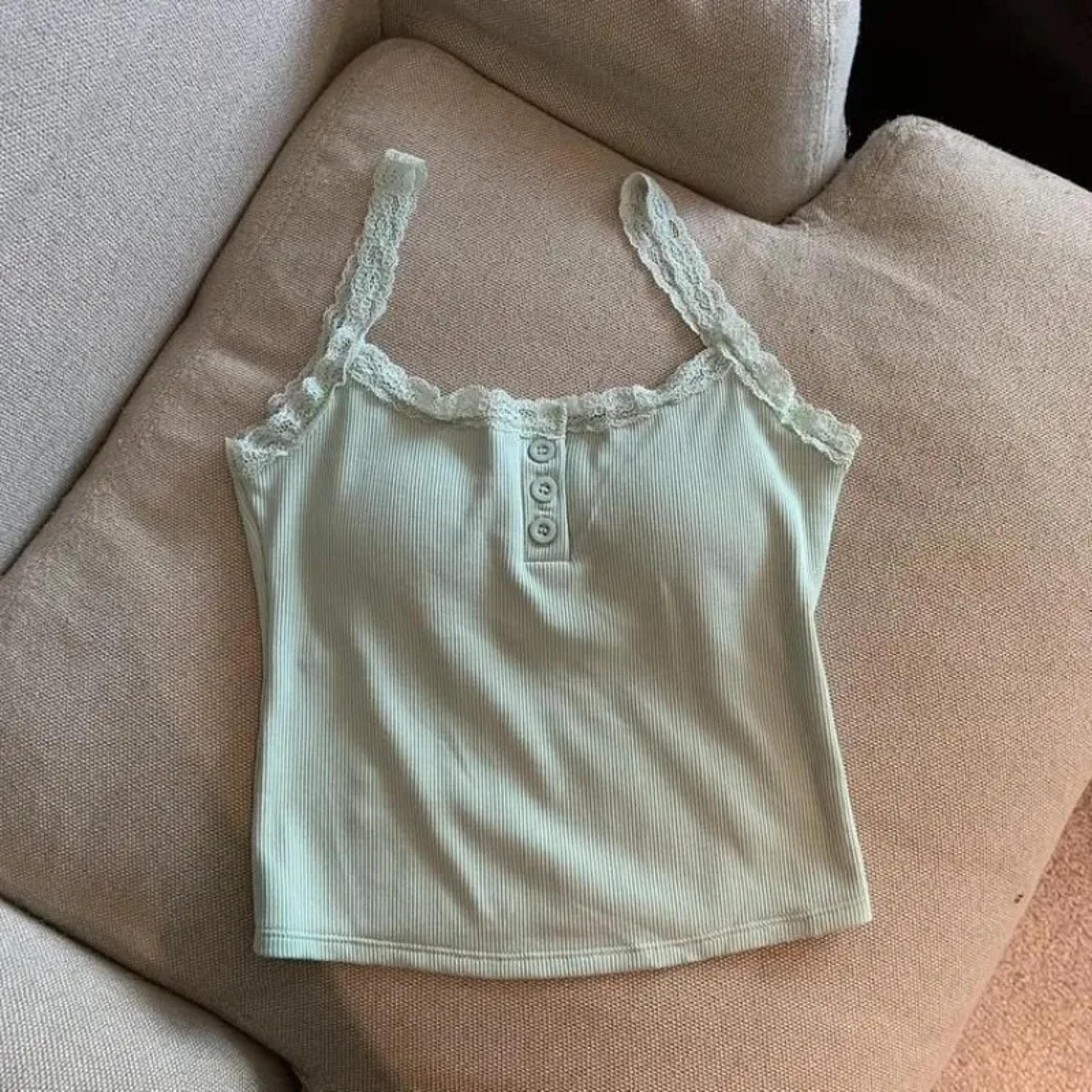 women's lace trim knit camisole tank top – y2k sleeveless summer top