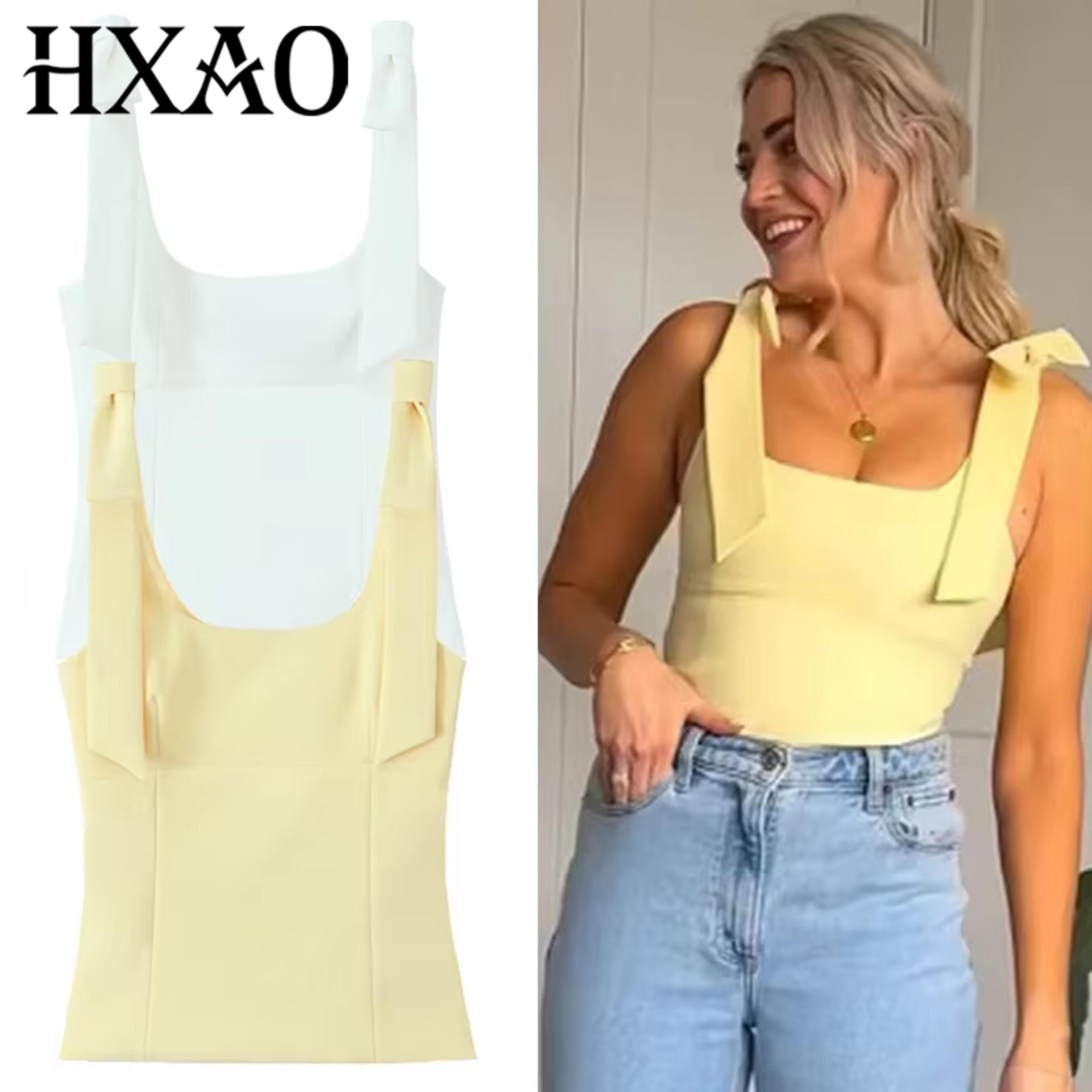 women's butterfly crop top with bow detail – sleeveless backless summer cami