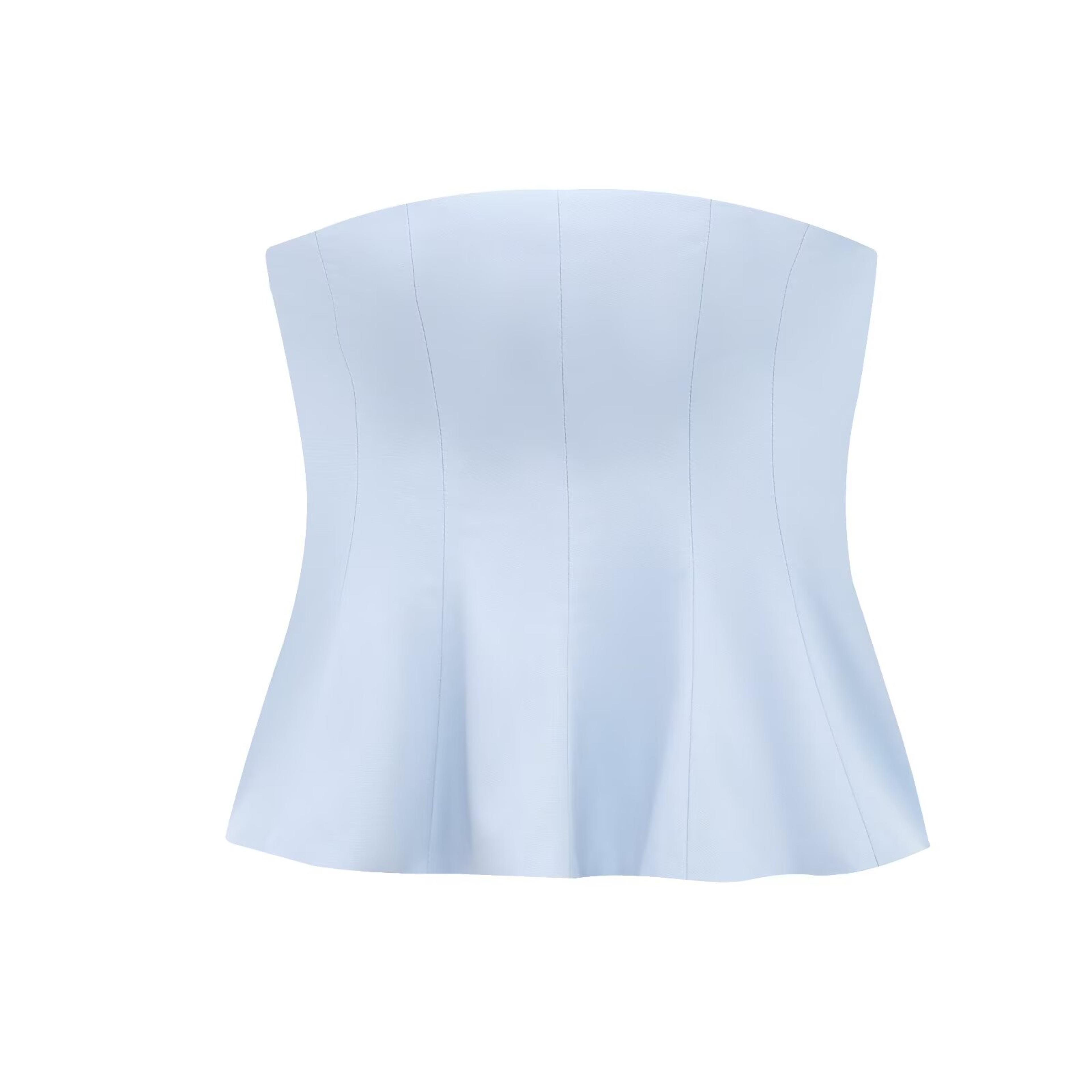 women's strapless ruffle tube top – short y2k summer party top