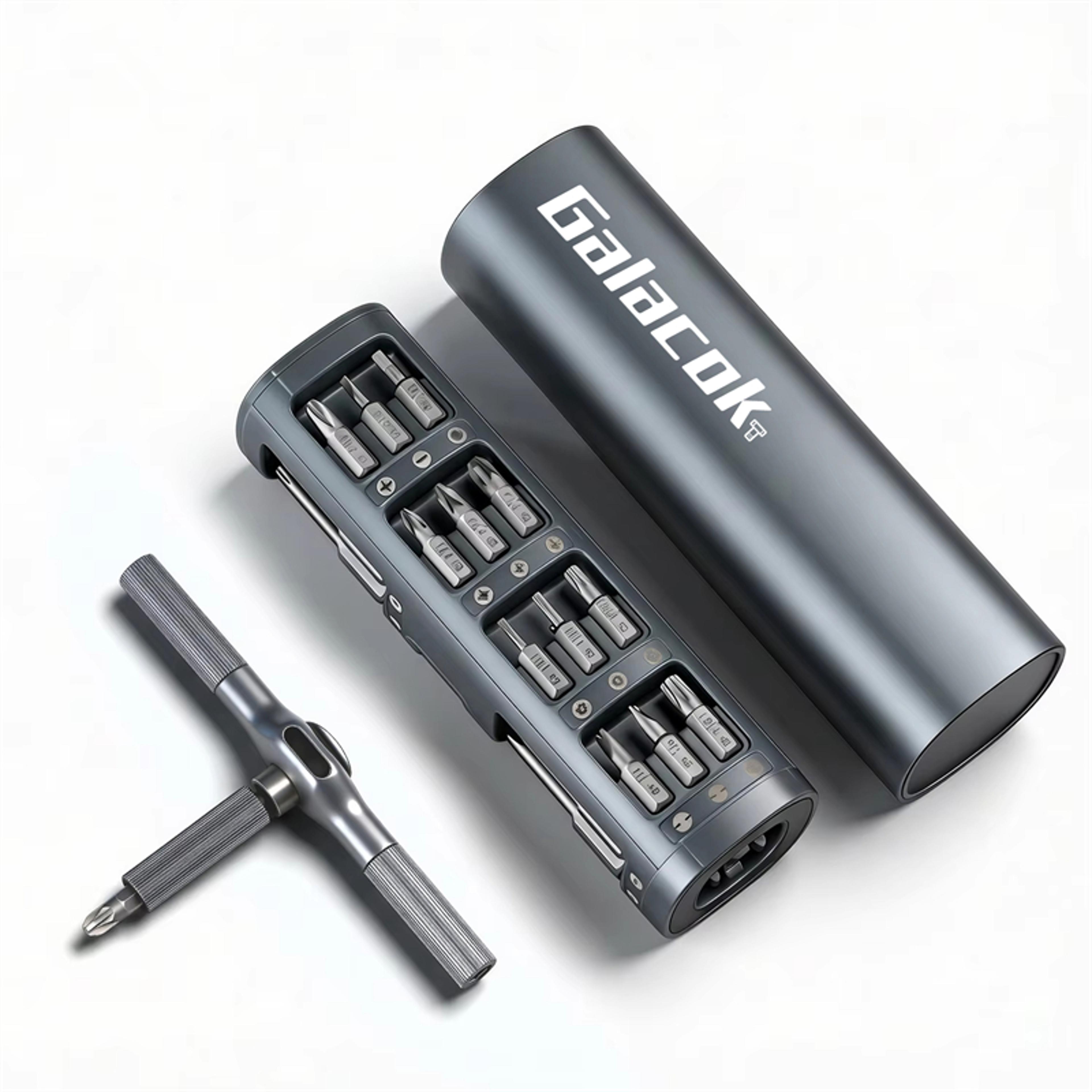 29-in-1 magnetic ratchet screwdriver set with precision bits and detachable extension rod