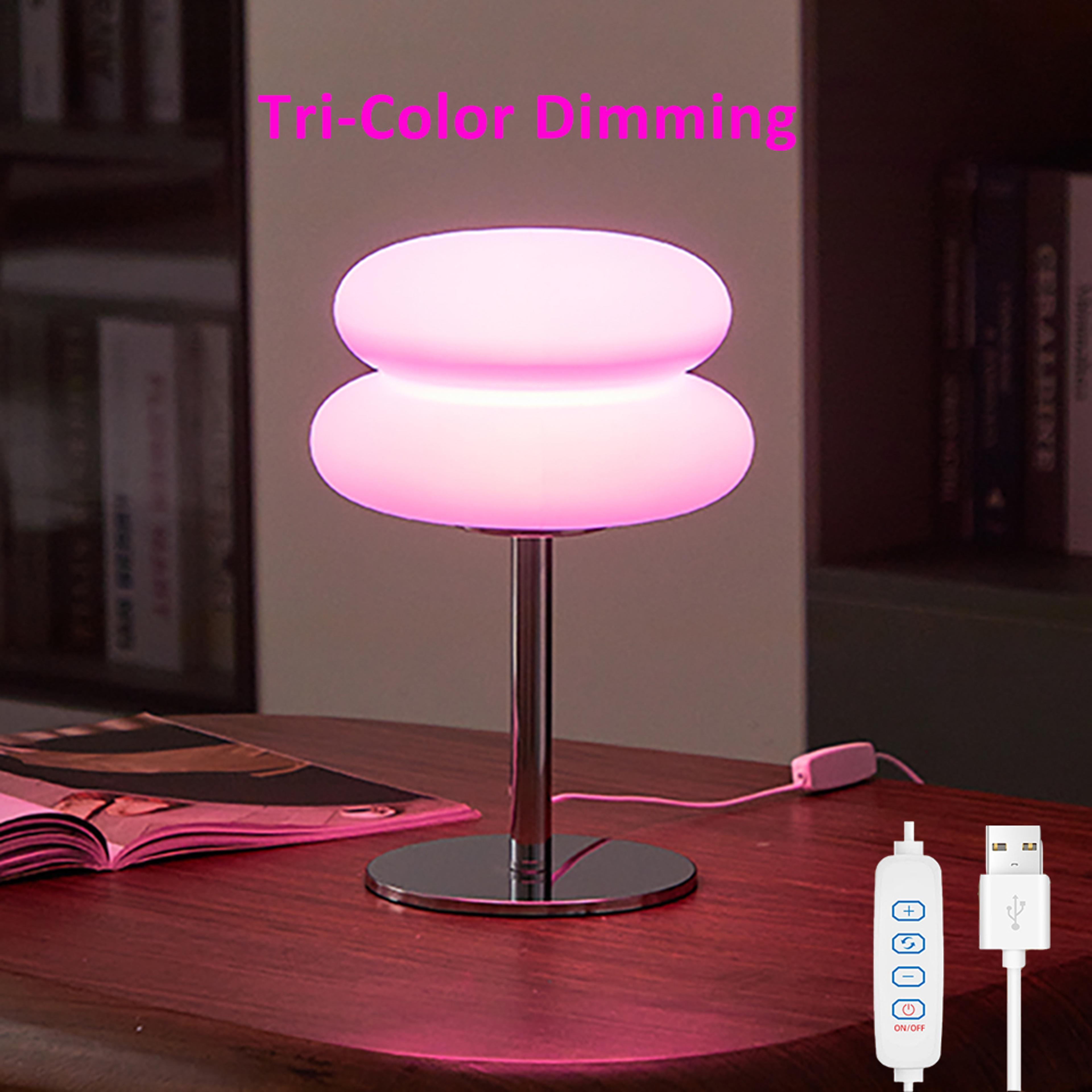 led mushroom table lamp with usb plug and 9-level adjustable brightness