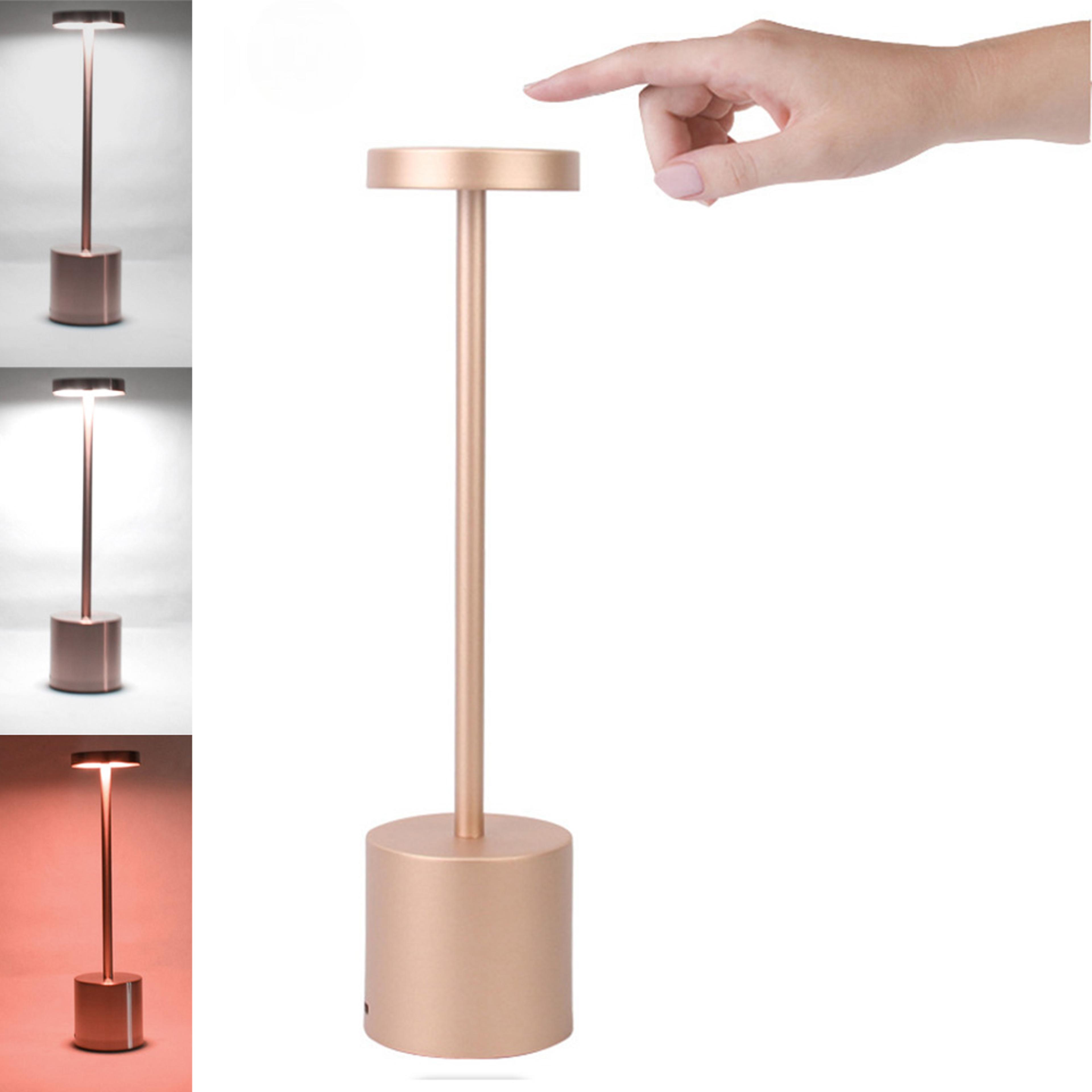 rechargeable led table lamp with touch control and dimmable warm light