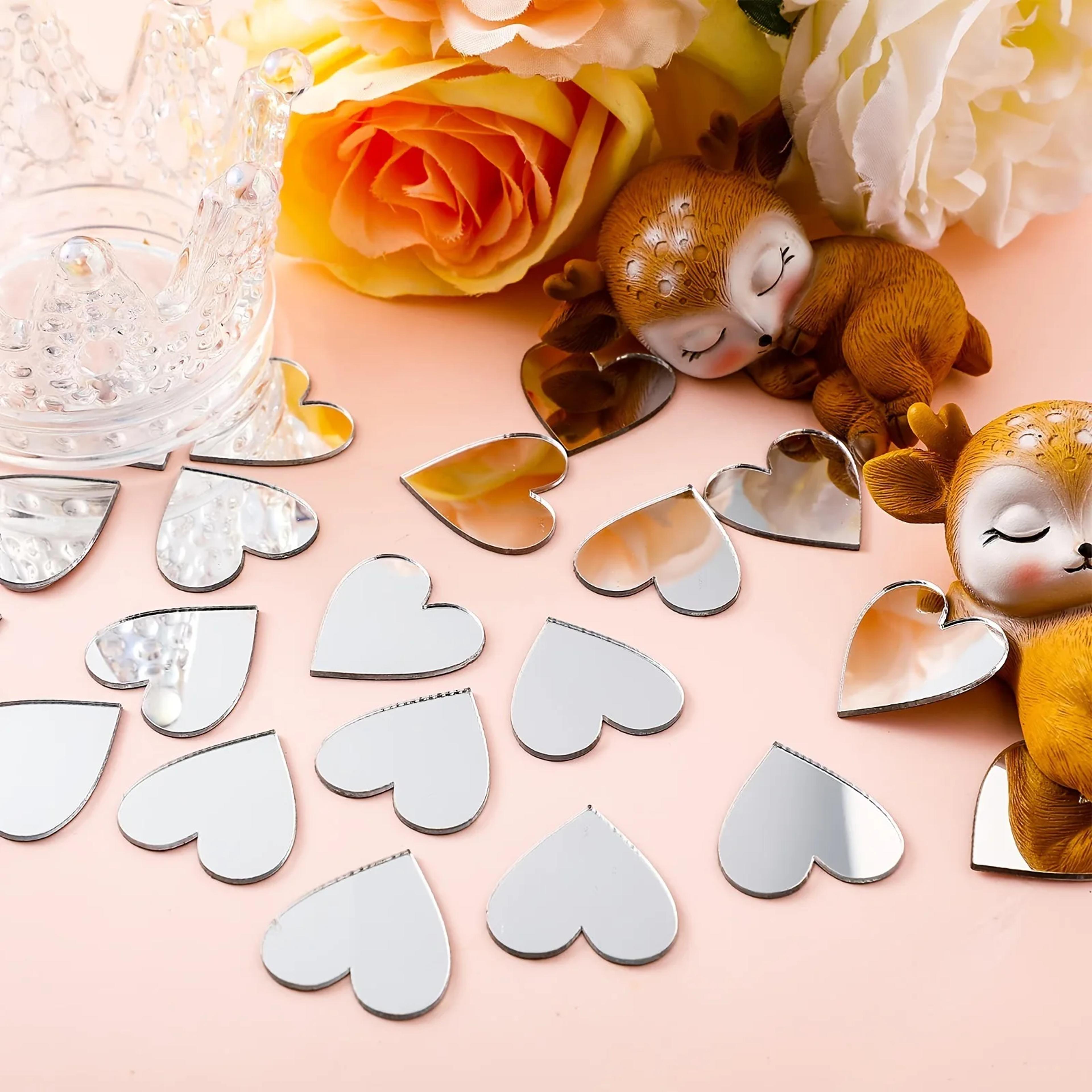 100-piece acrylic mirror wall stickers in decorative shapes for home decor