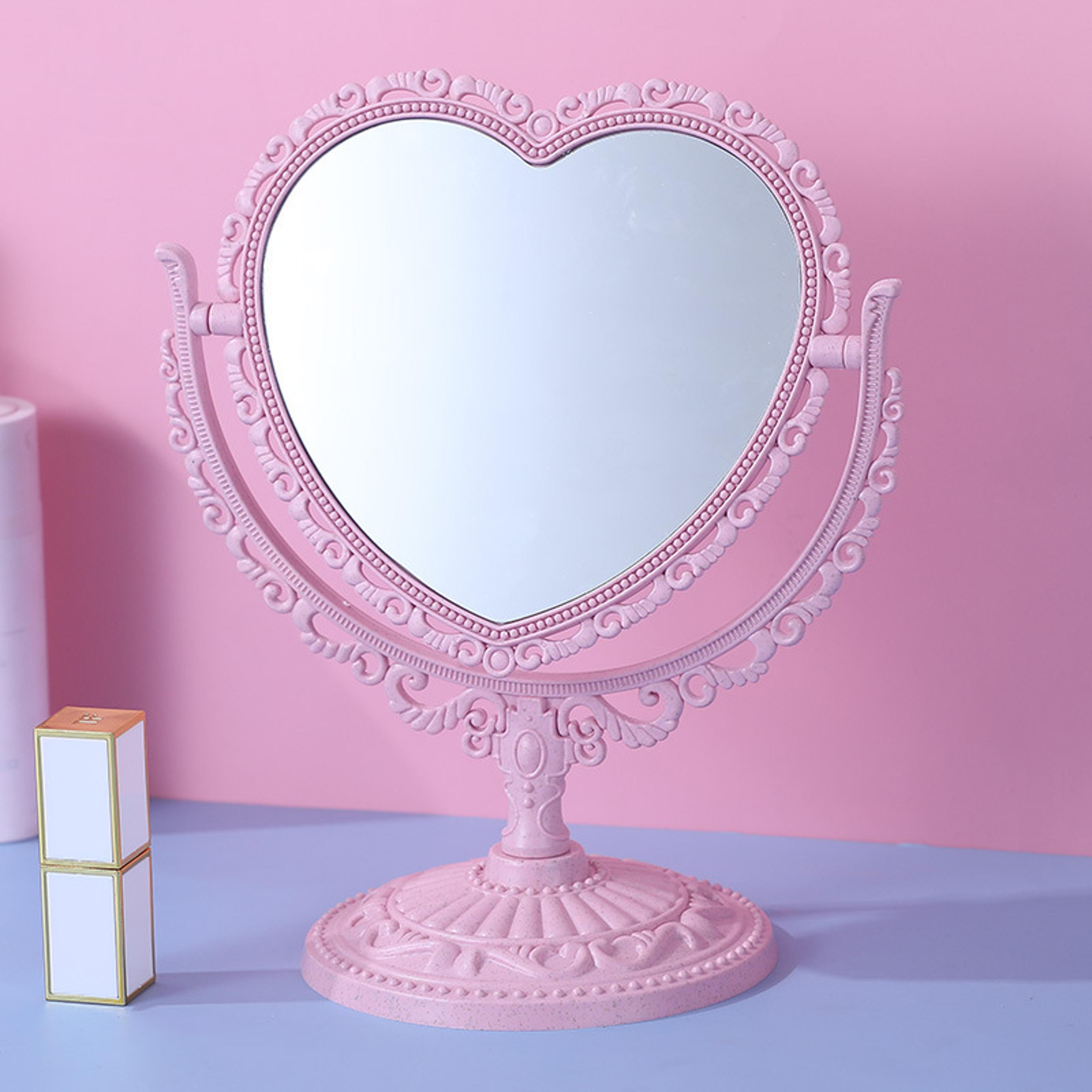 retro double-sided vanity mirror with european-style desktop design