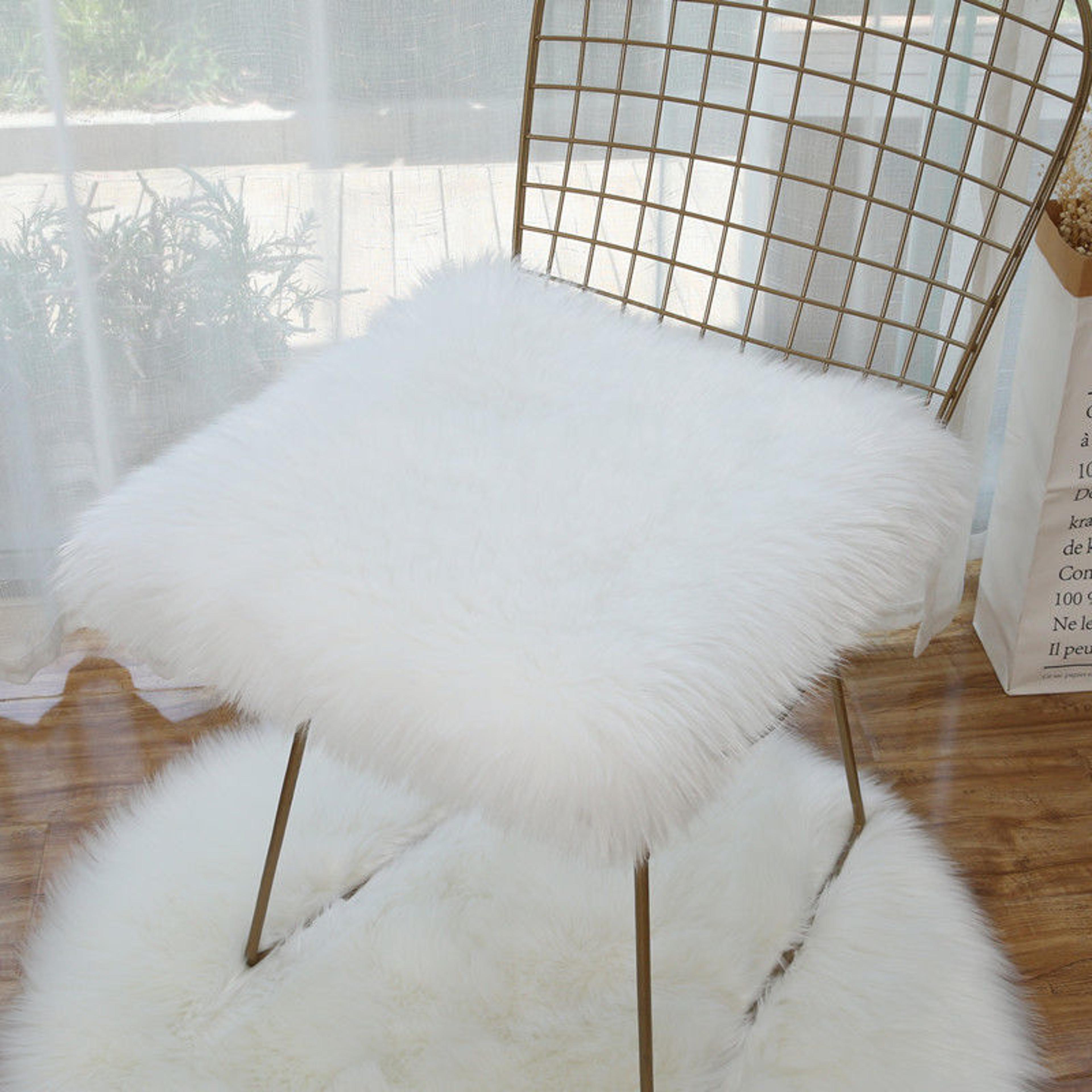 soft plush square chair cushion with non-slip backing