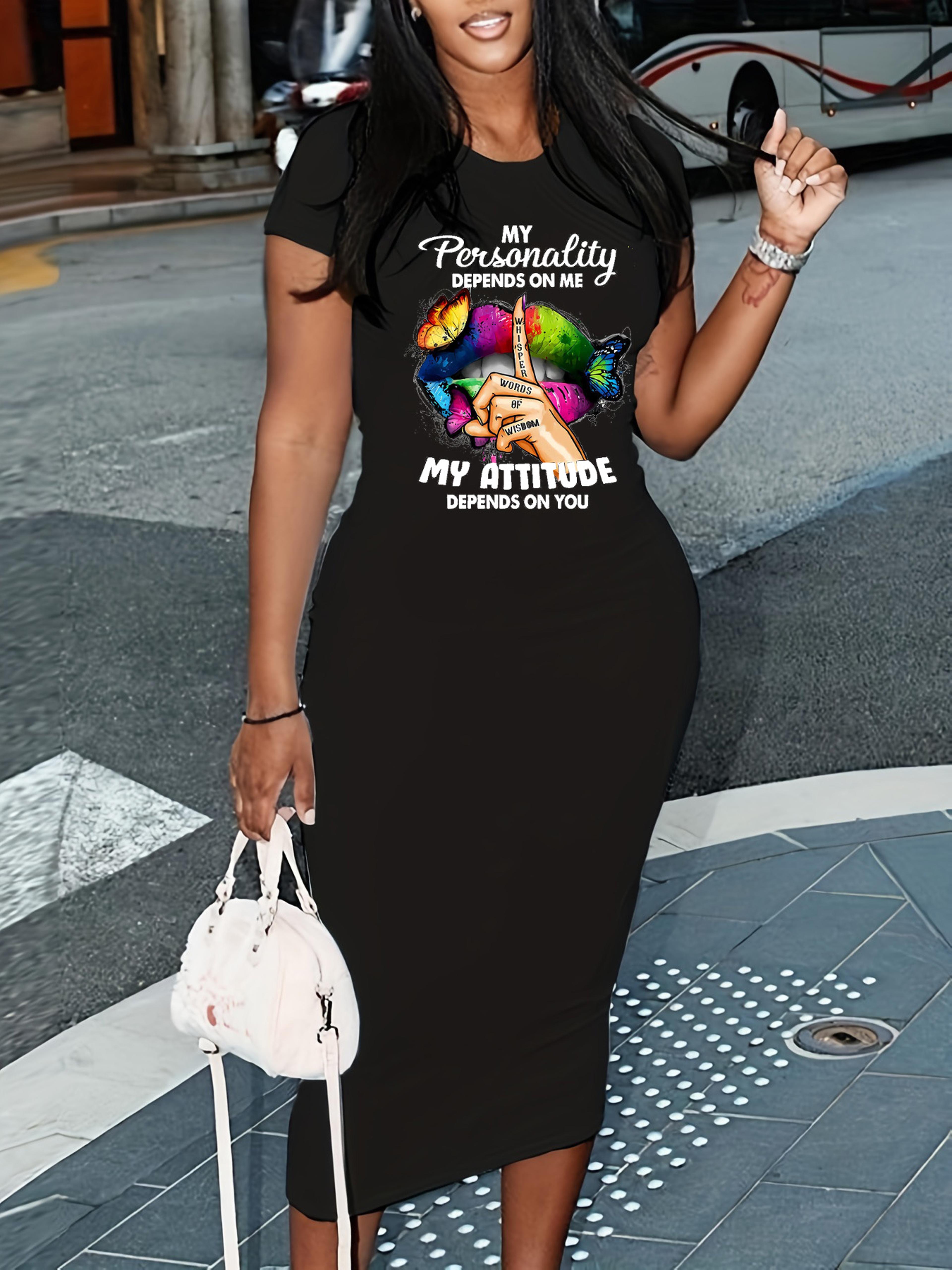women's summer short sleeve slim fit midi dress with crew neck