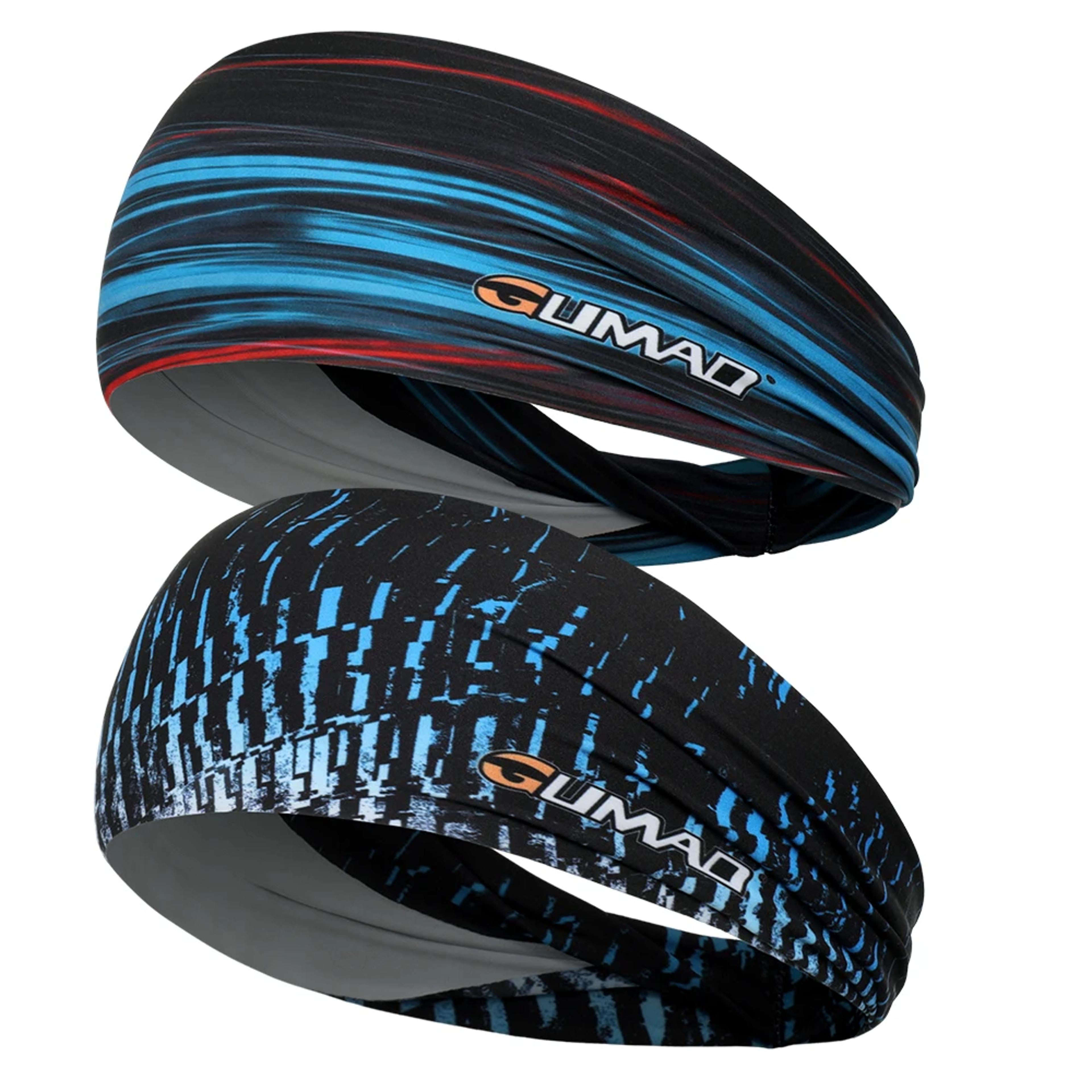 2-pack sports headbands stretchable breathable sweat-wicking hair bands
