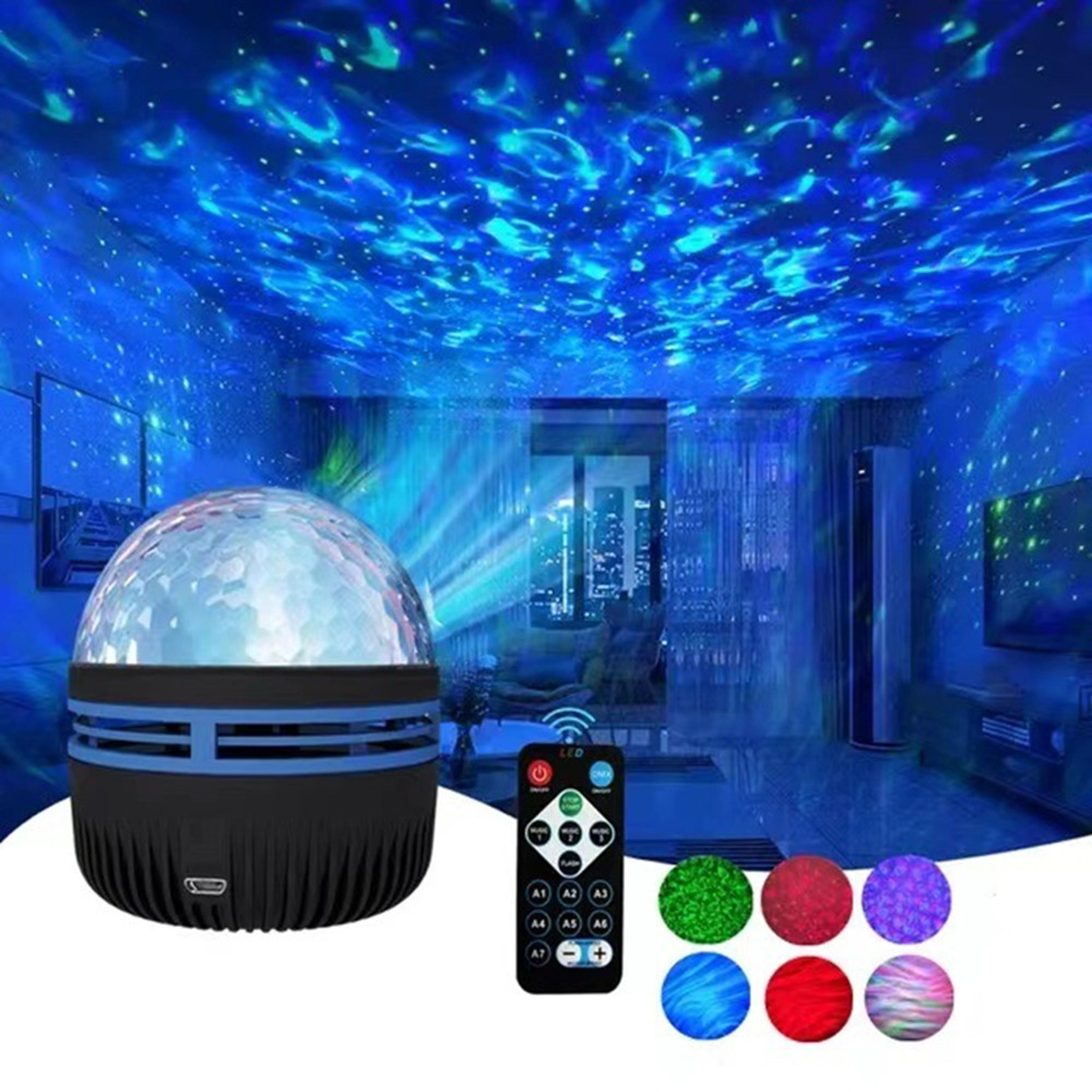 led northern lights star projector with remote control and auto rotation