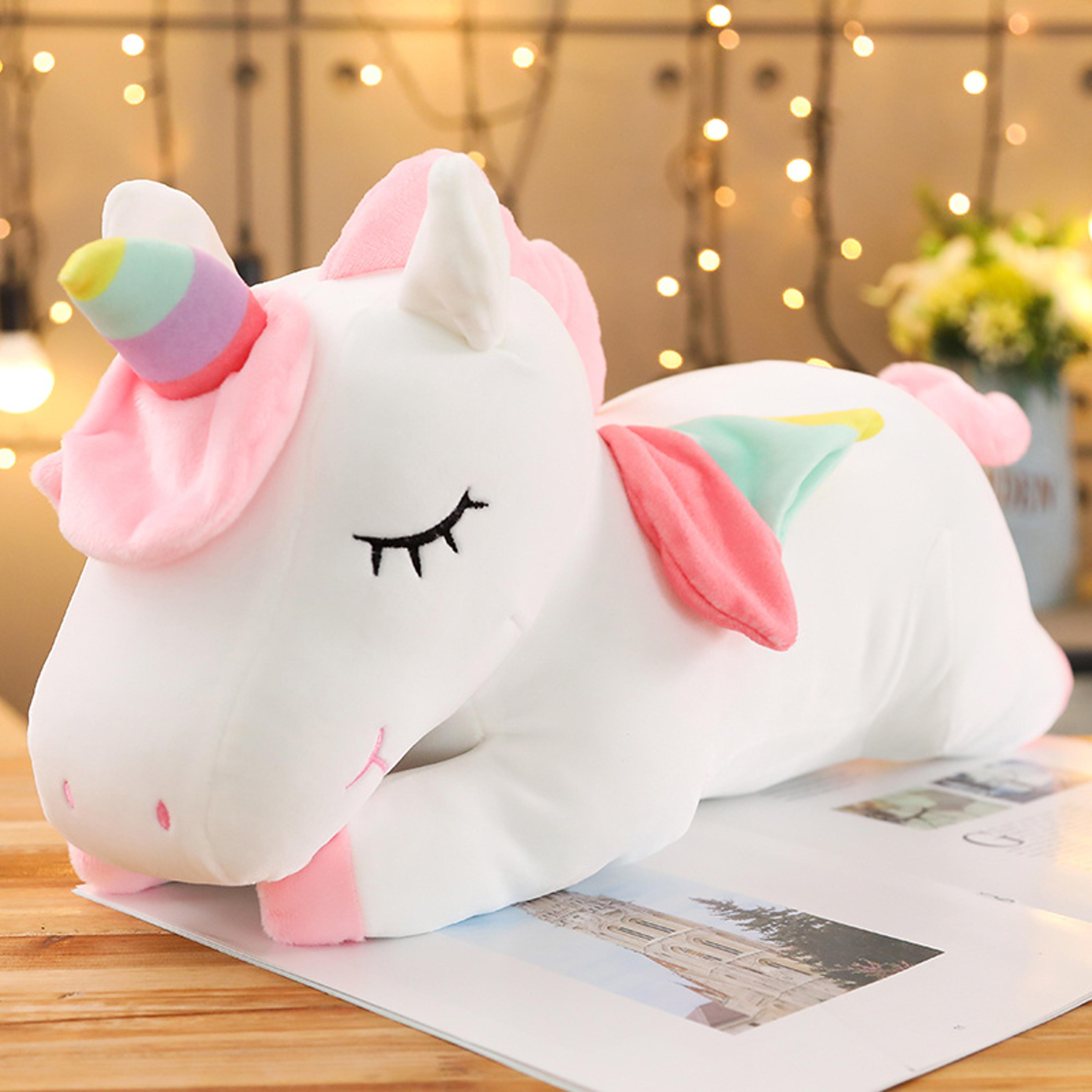 kawaii unicorn plush toy soft stuffed animal pillow in multiple sizes
