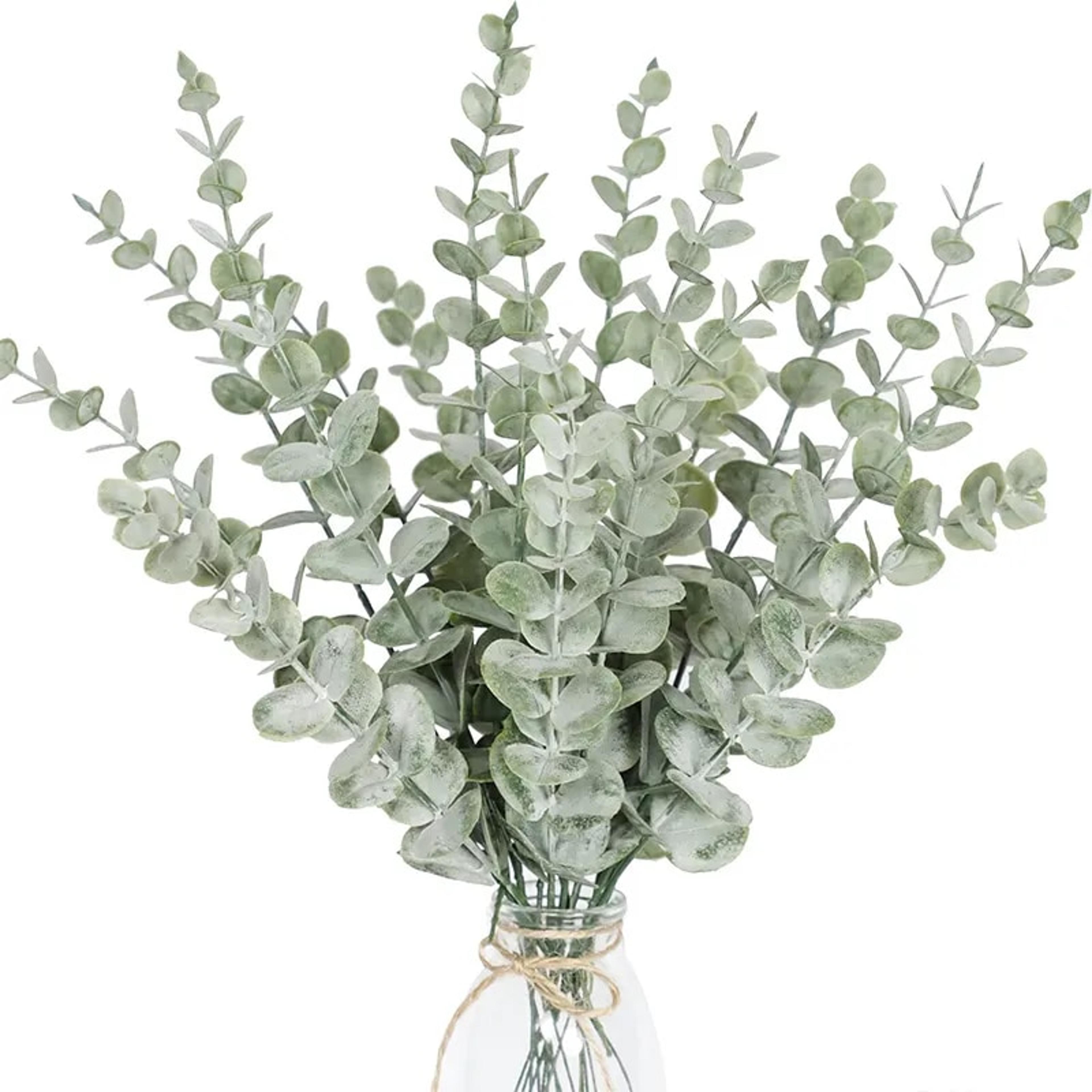 green eucalyptus leaves: artificial branches for home garden