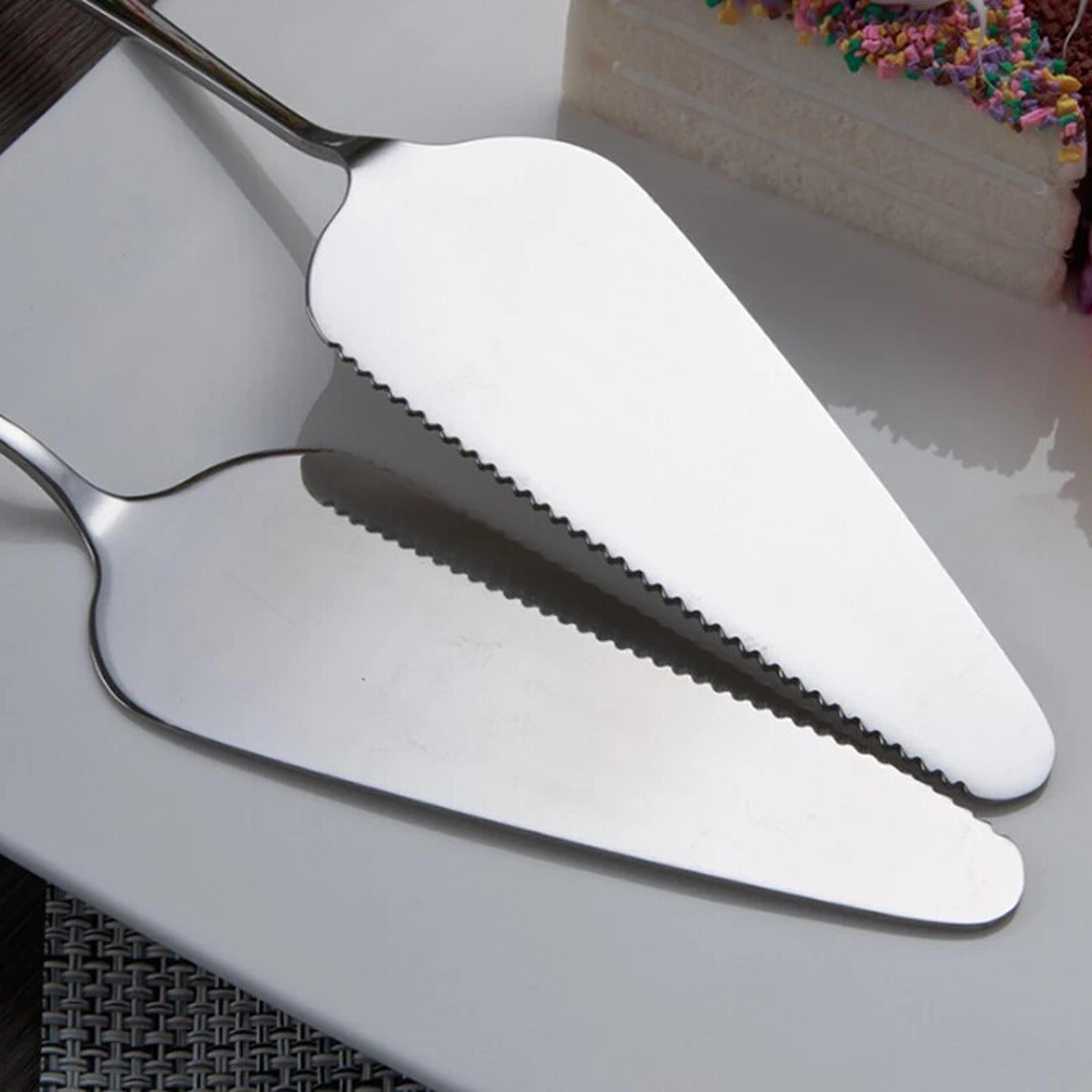 stainless steel serrated edge cake server cutter - kitchen baking pastry tool