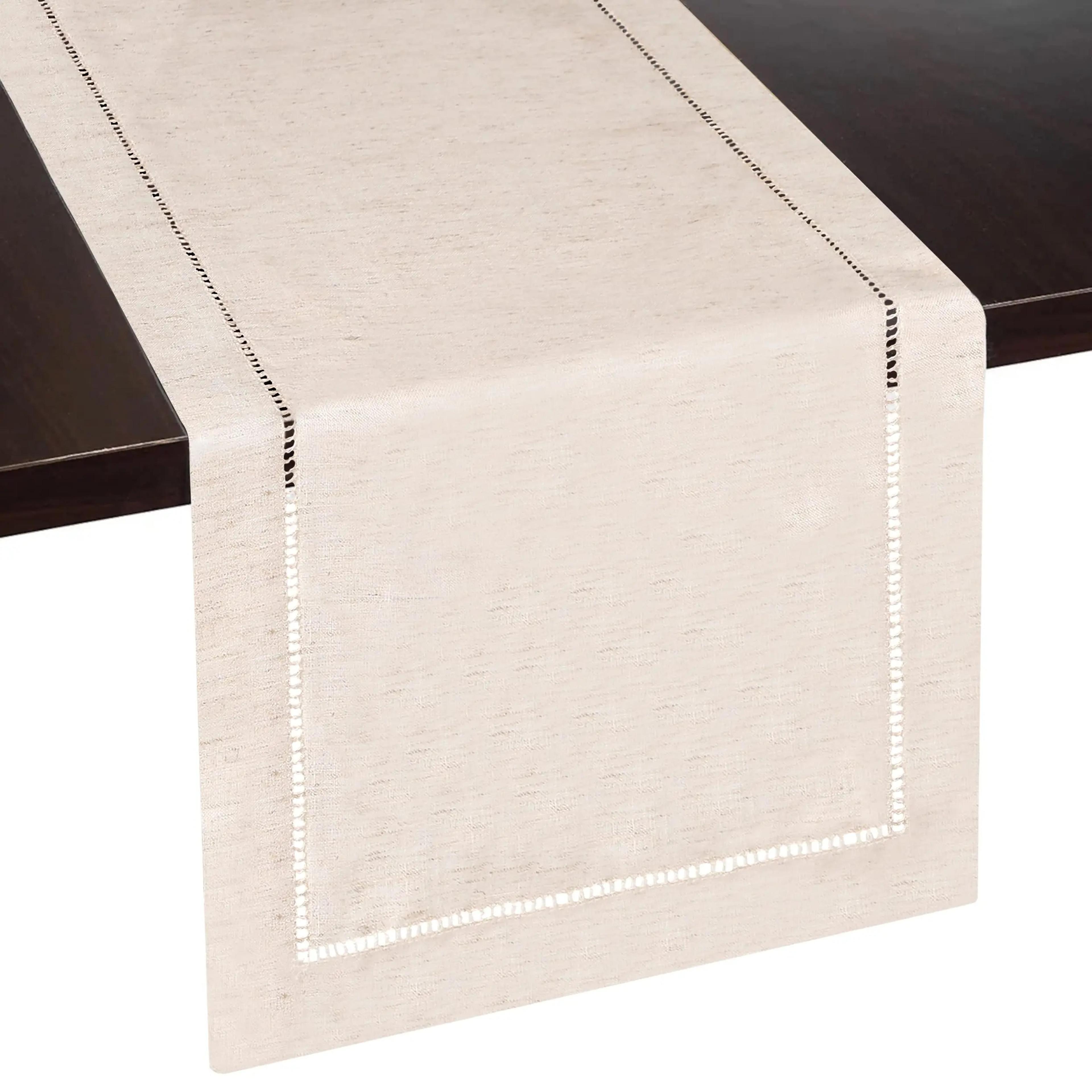 linen table runner farmhouse 13 x 72 inches - decorative for dining, wedding, party, holiday home decor