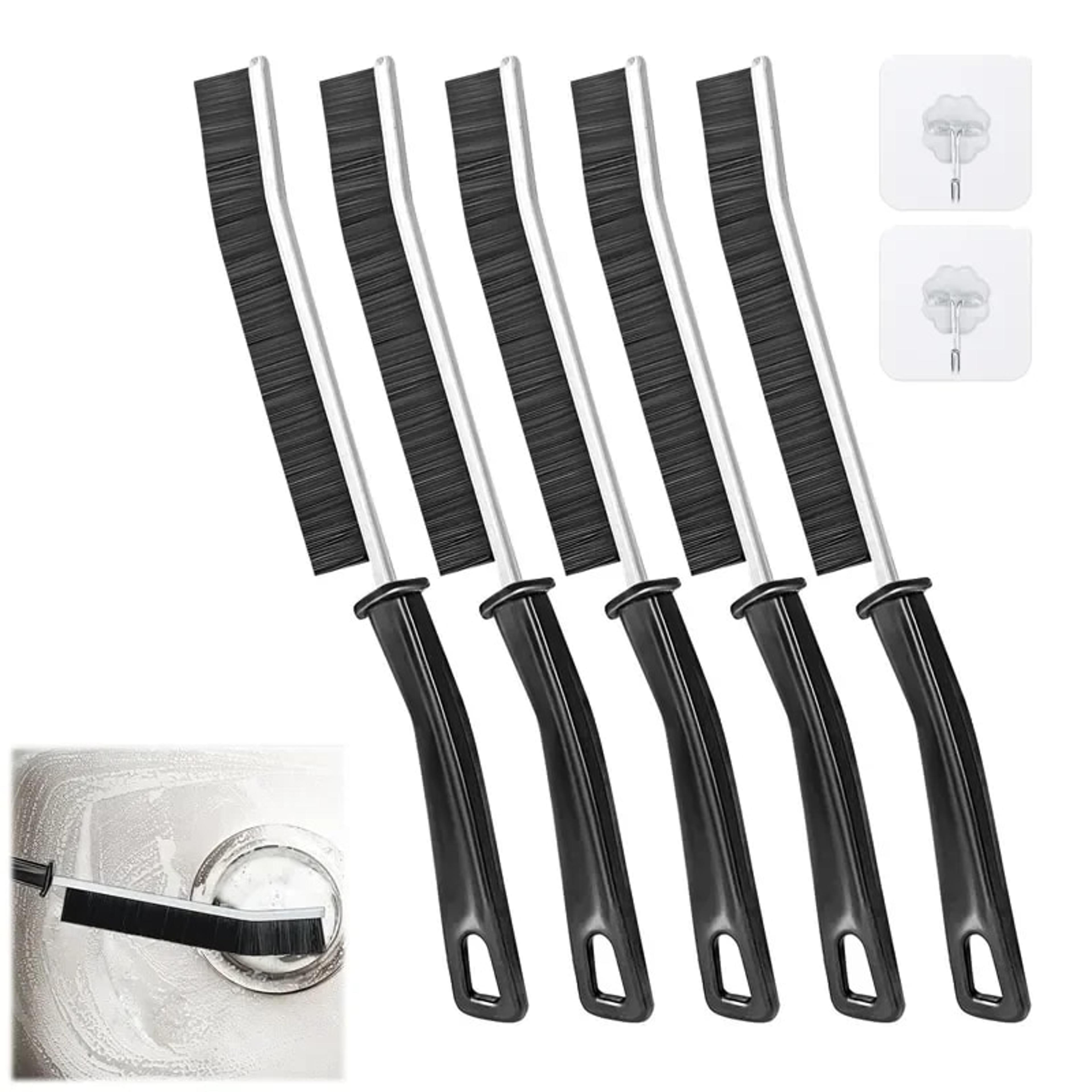 stiff angled bristle gap cleaning brush for bathroom & kitchen - all-around hard-bristled tool