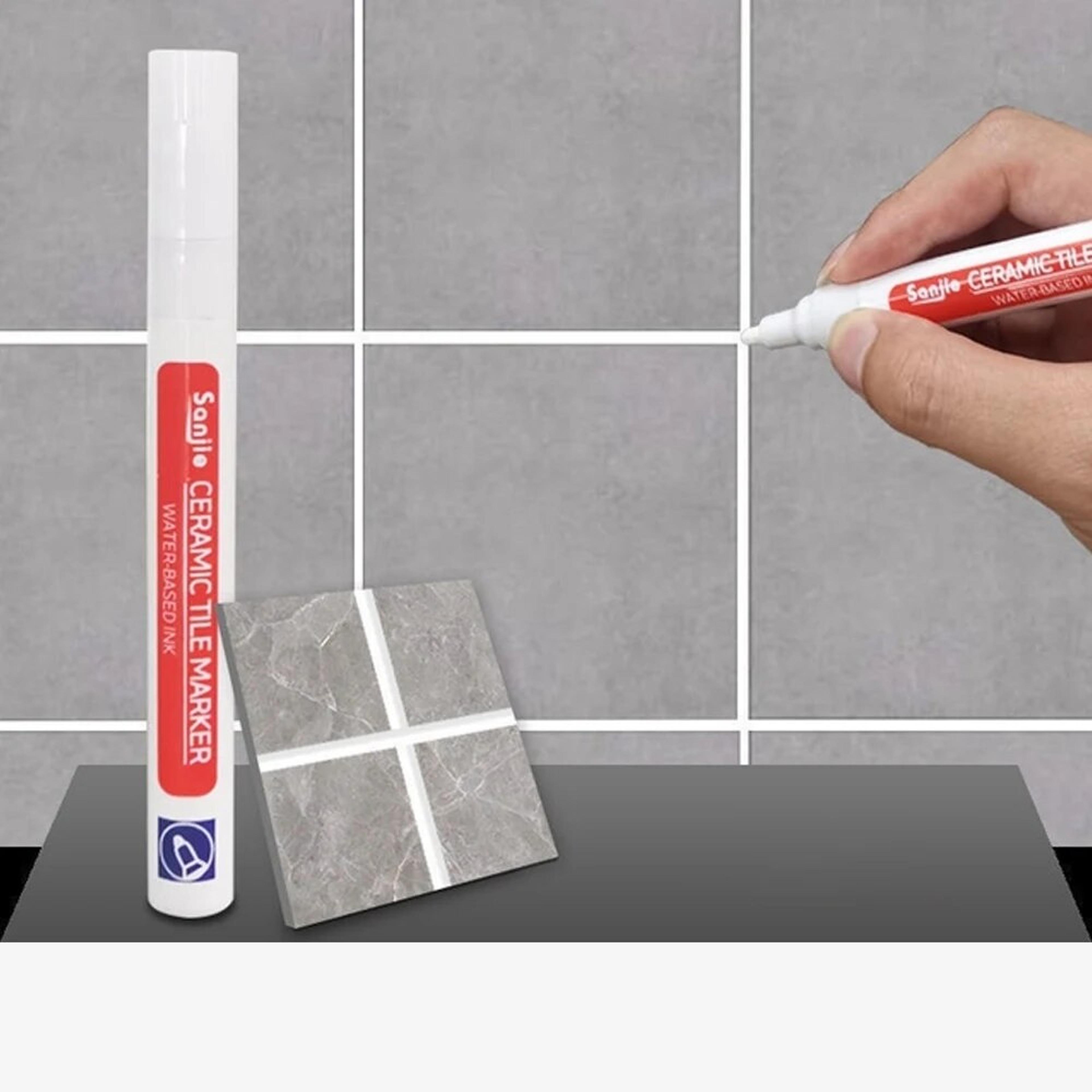 waterproof white wall tile marker pen: grout restorer for bathroom floor seam repair