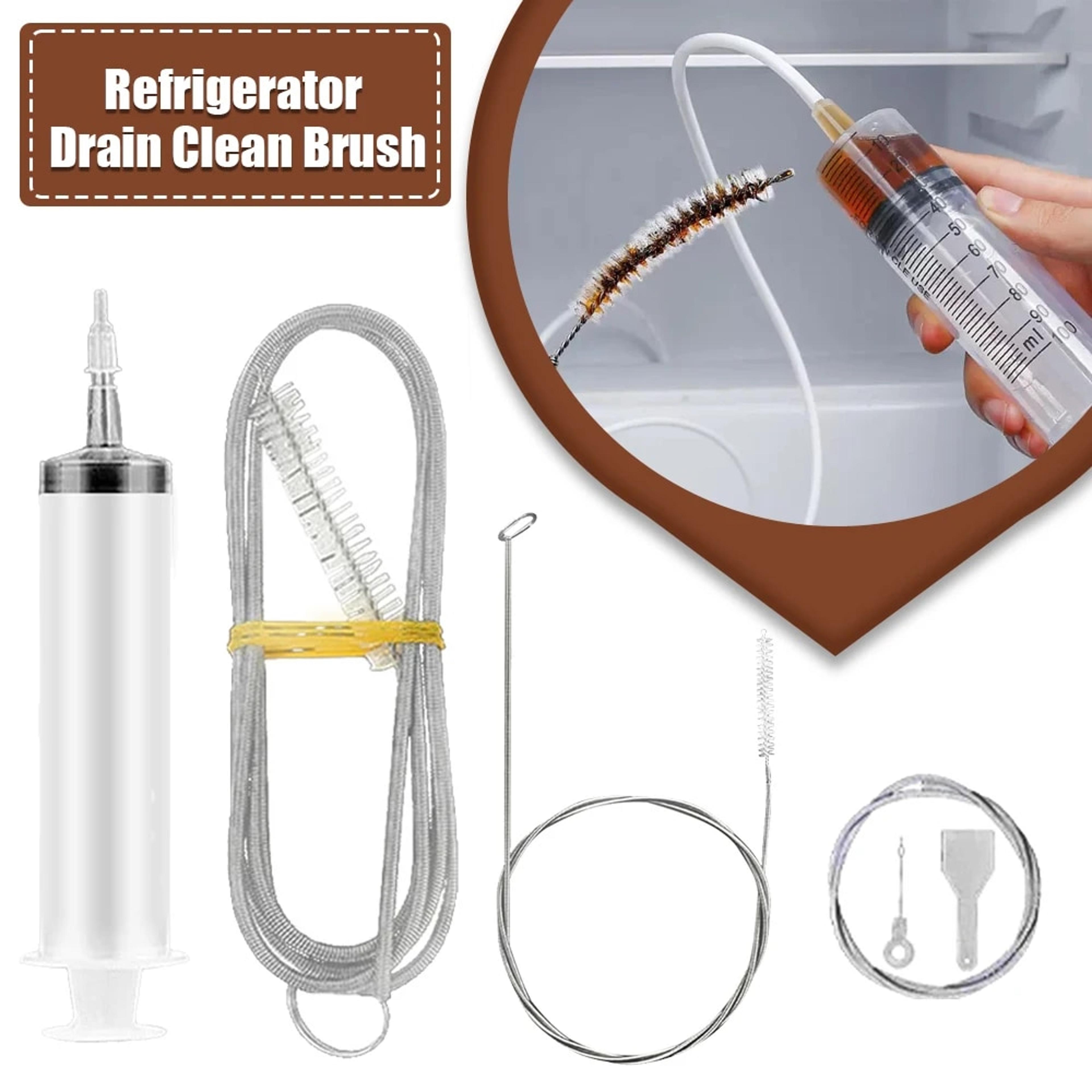 5-piece refrigerator drain cleaning tool set for home fridge - unclog and clean drain holes easily