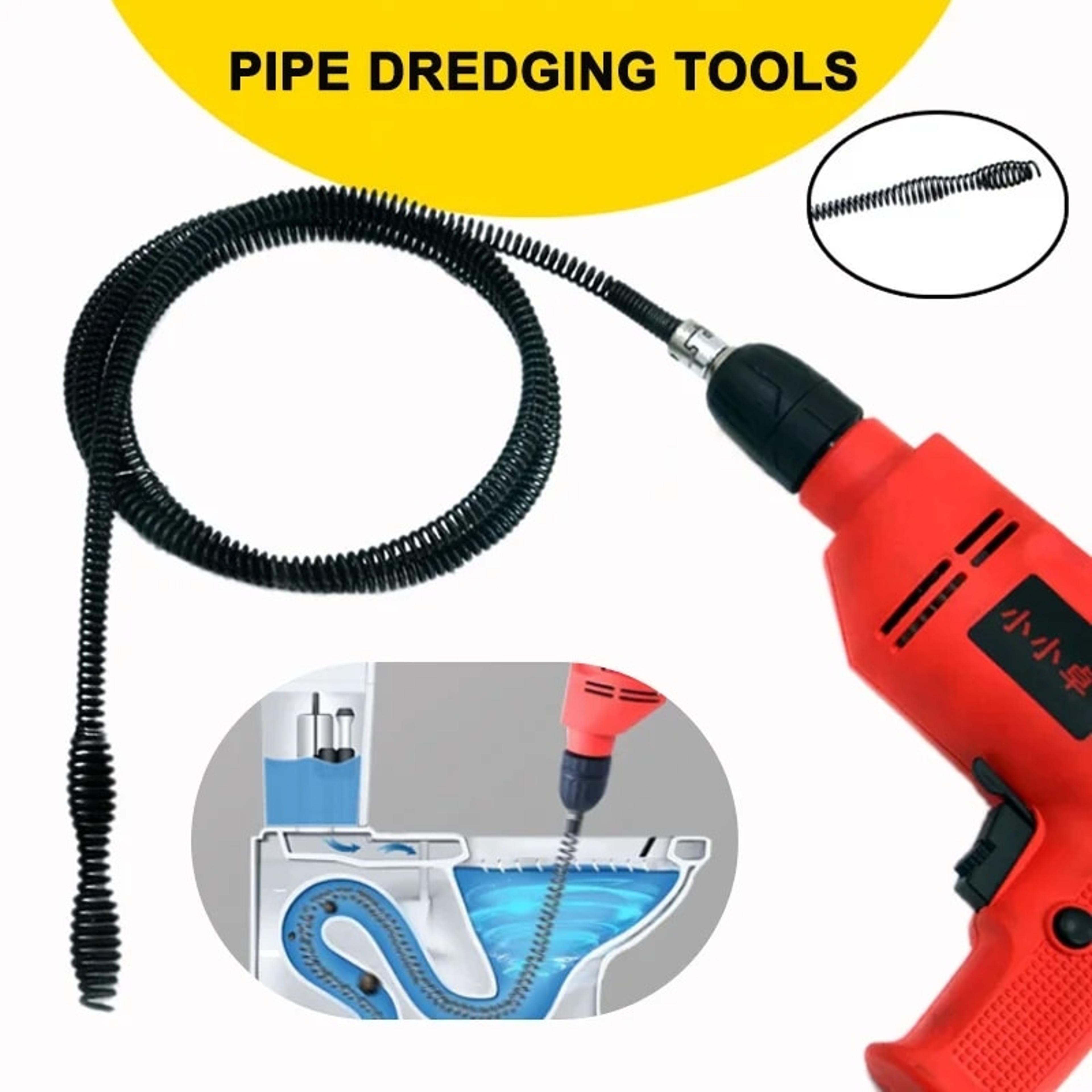 5m pipe dredging tool: unblock bathroom & kitchen drains with sewer pipe cleaner