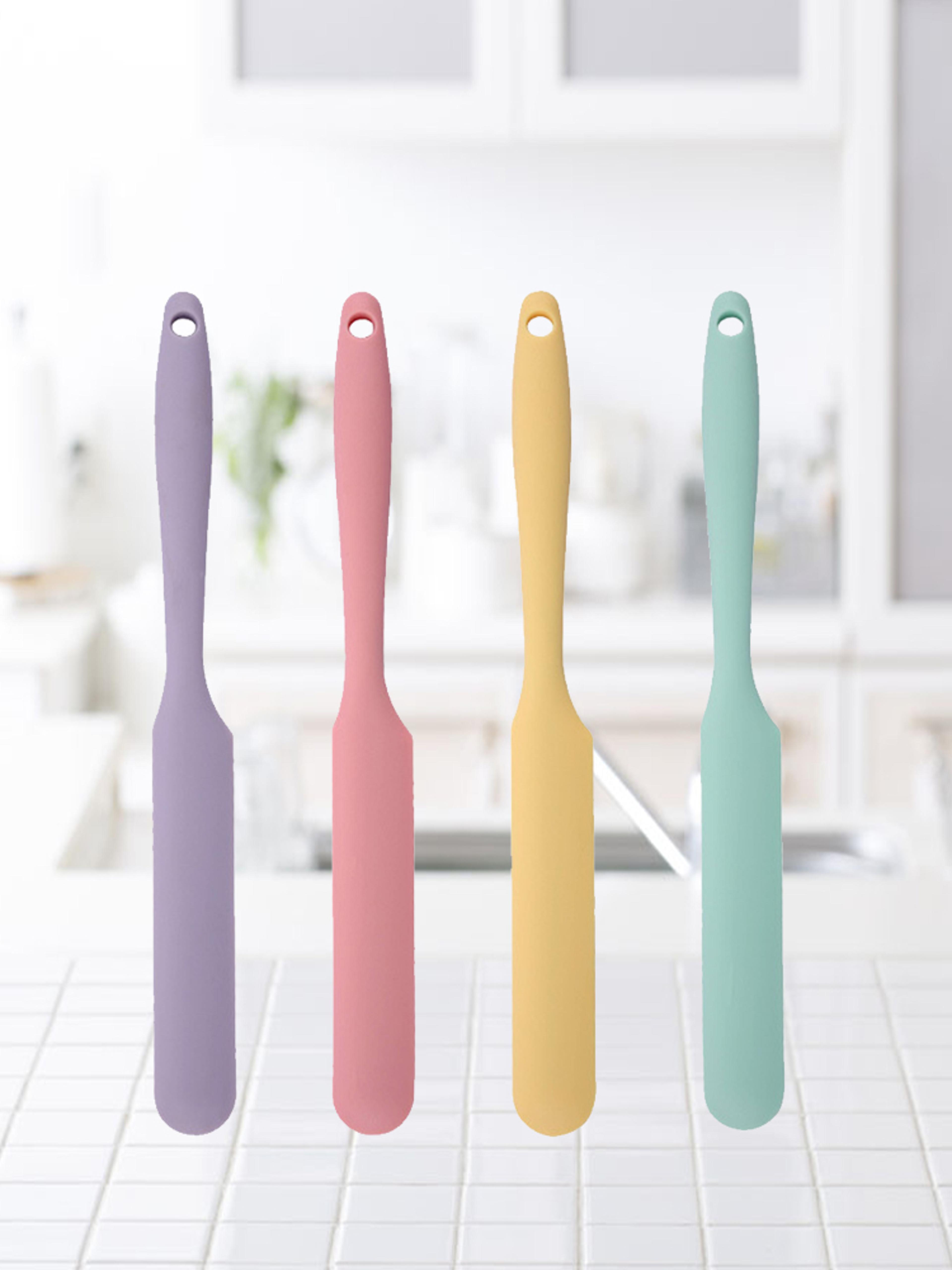 food grade silicone cream scraper, household all-in-one long cake spatula for heat-resistant kitchen baking