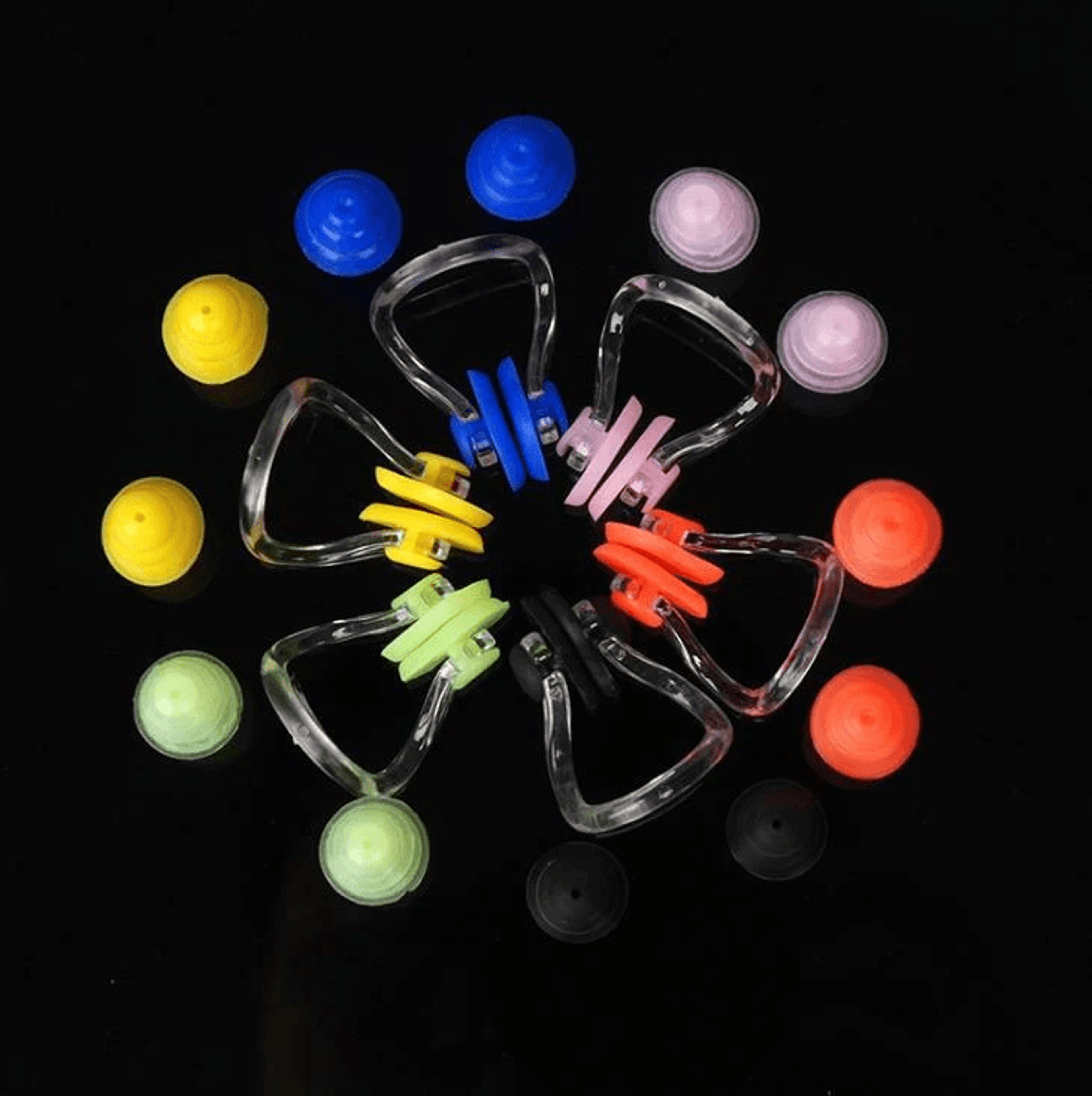 silicone waterproof swim swimming nose clip ear plug combo set, soft reusable nose clips for adults and kids