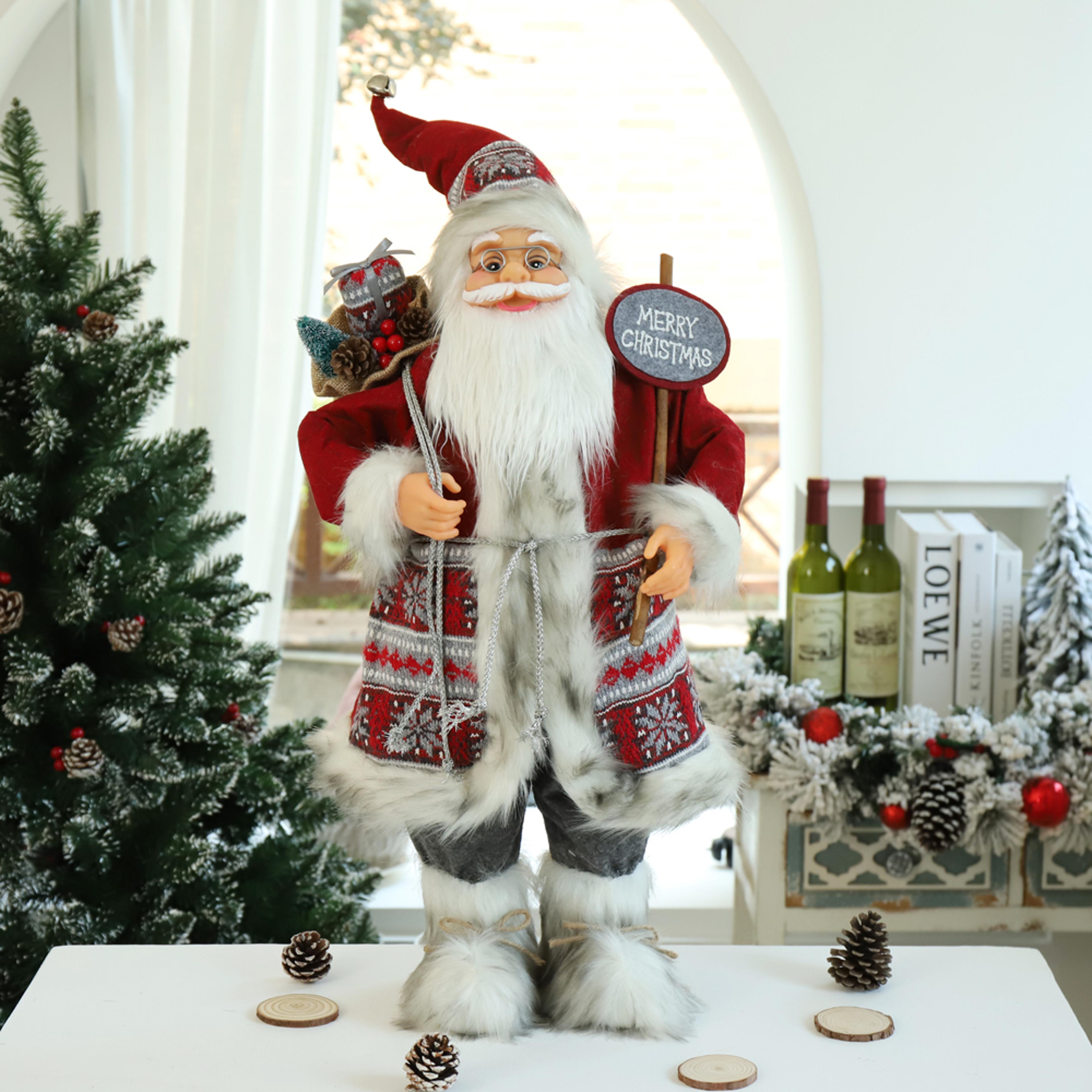 santa claus christmas decorations, layout window decoration, holiday decoration ornaments