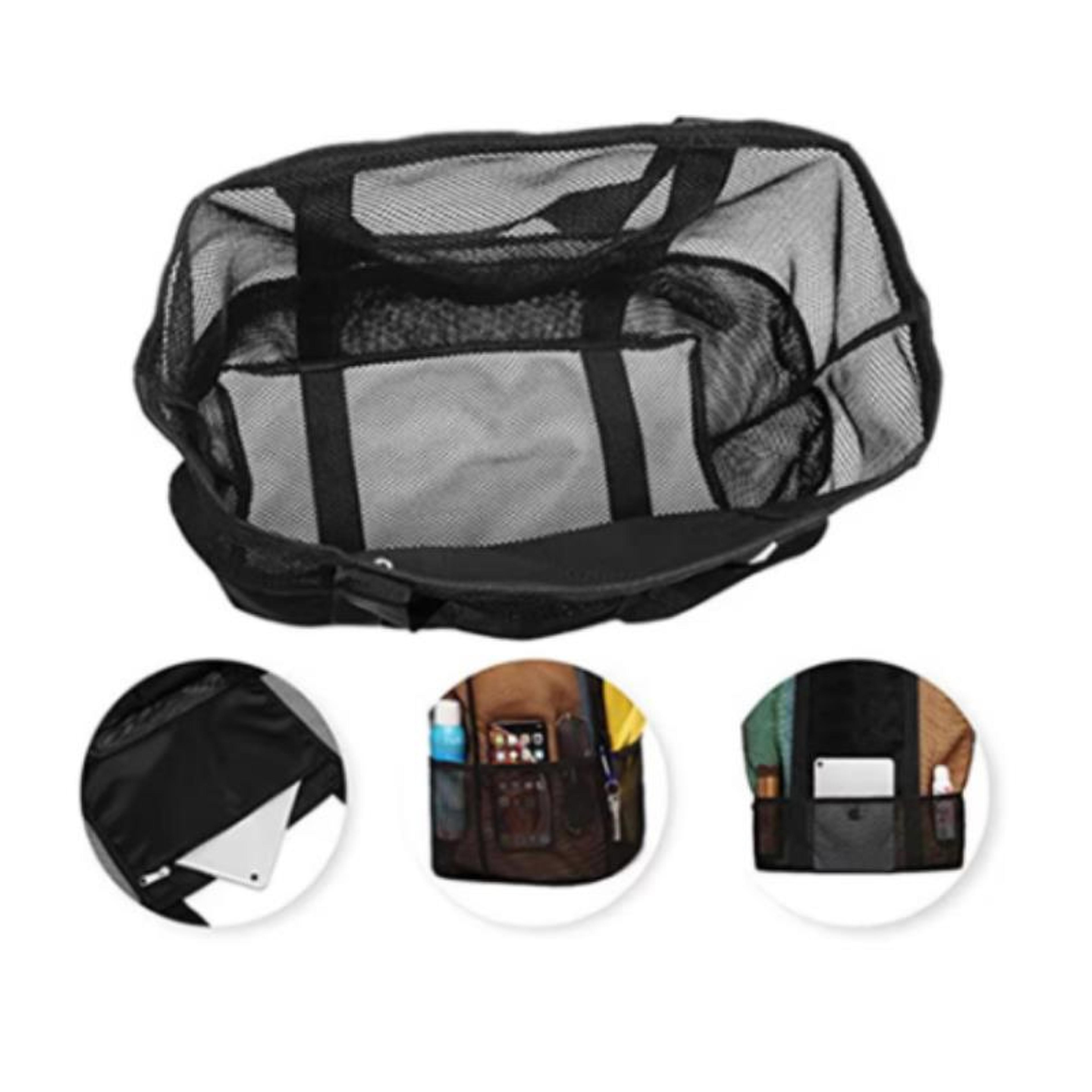 large capacity mesh beach bag waterproof breathable travel tote for pool gym & family trips