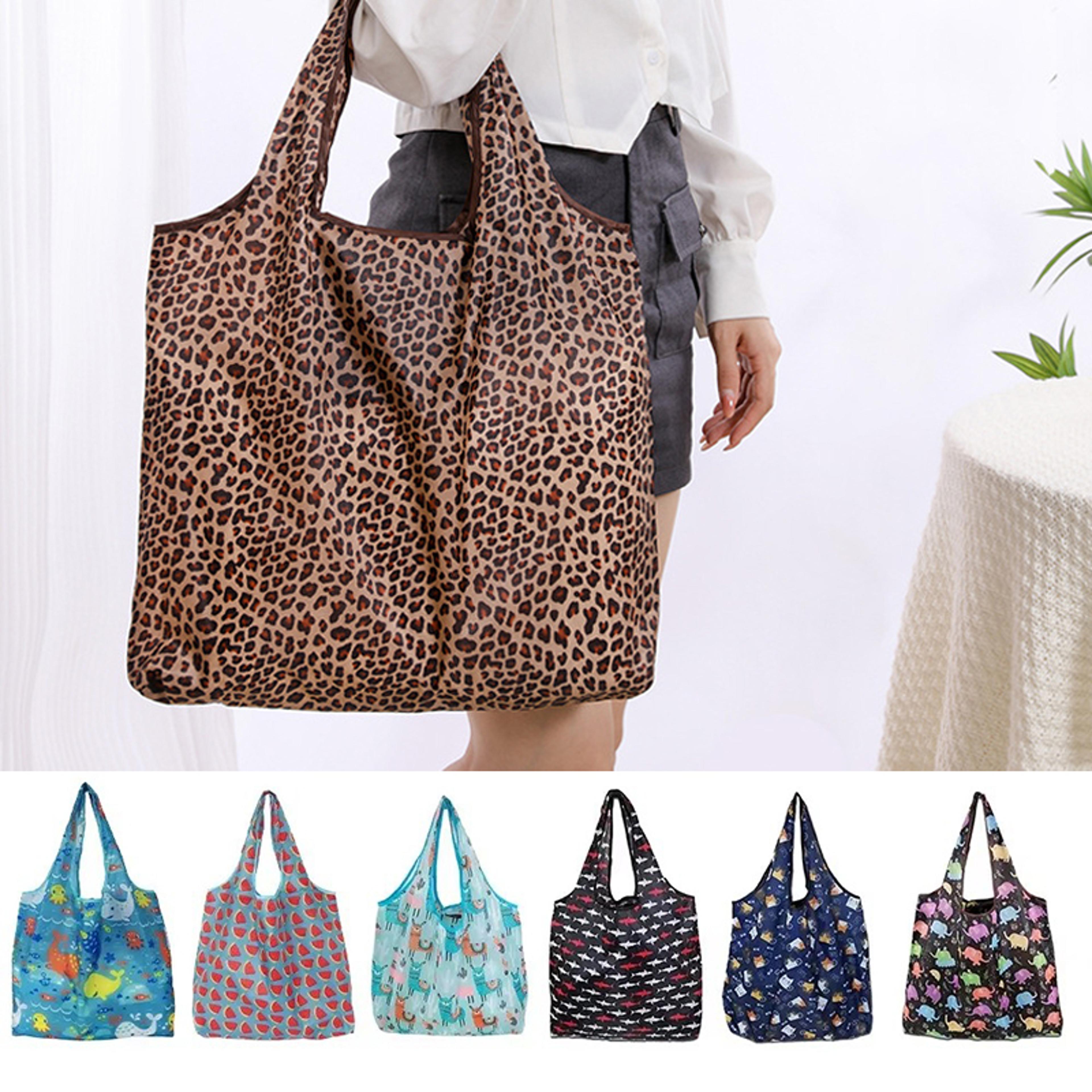 foldable large capacity reusable shopping bag eco friendly tote for travel beach & groceries