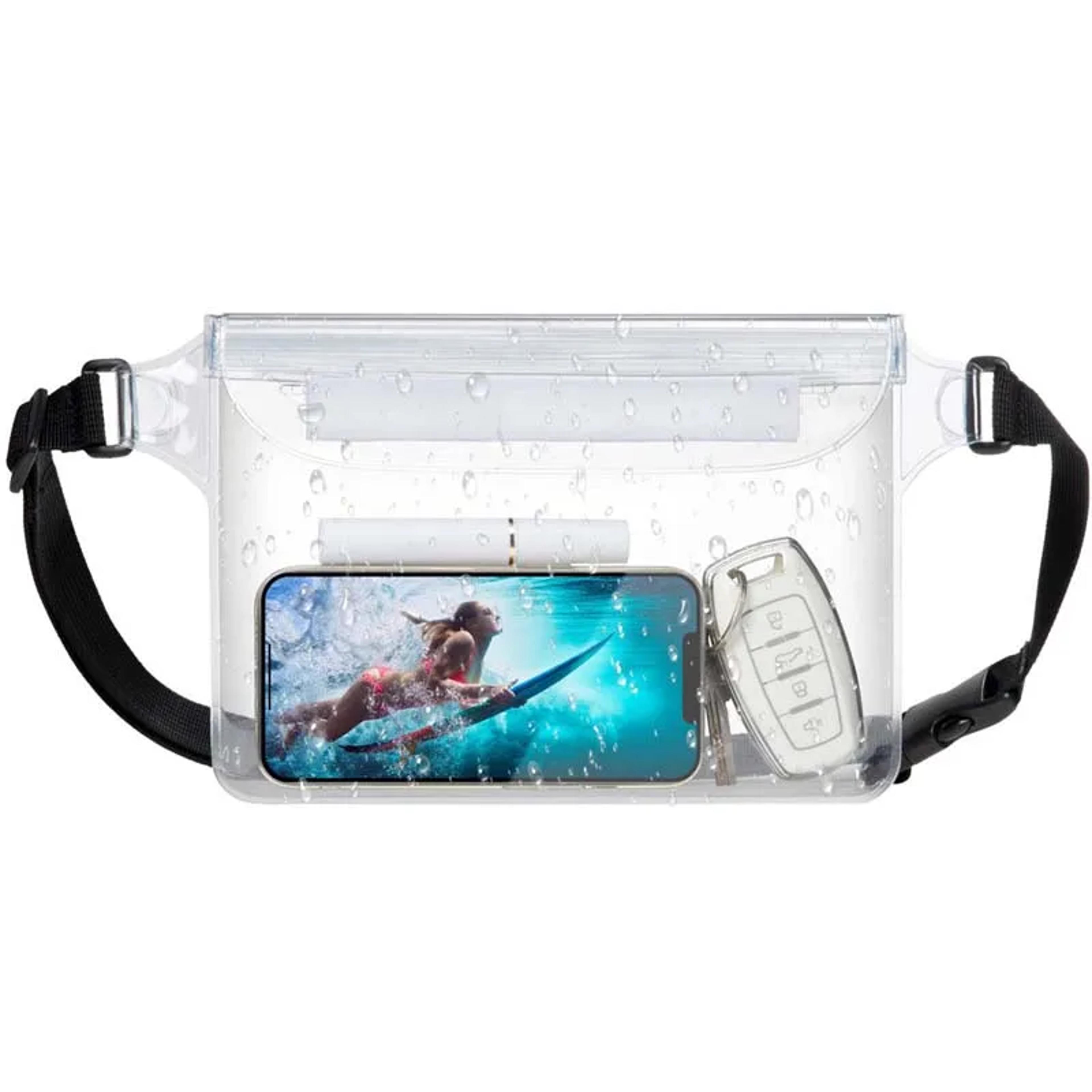 waterproof phone waist pouch with adjustable strap for swimming beach travel