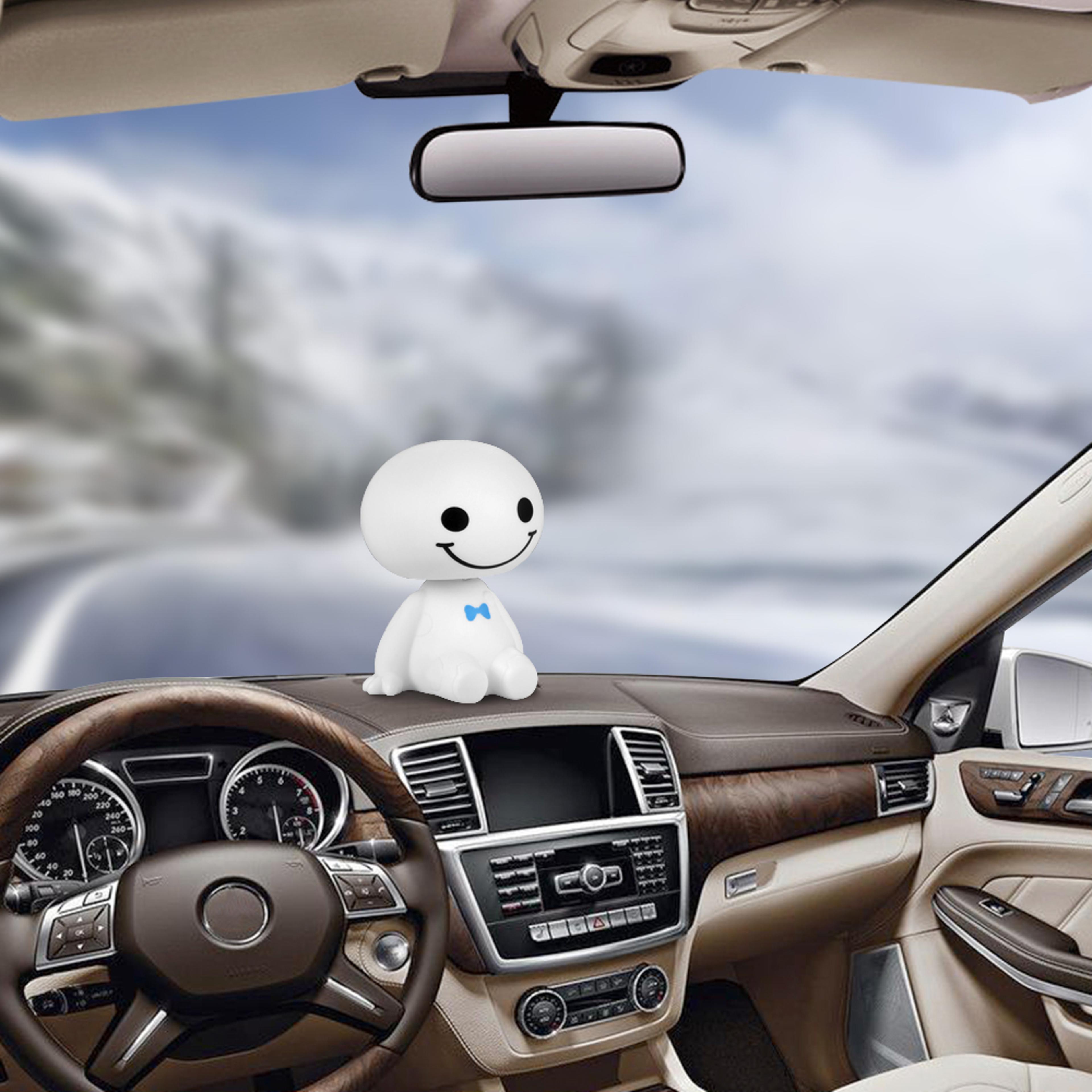 cute robot bobblehead car ornament dashboard toy for fun auto decor