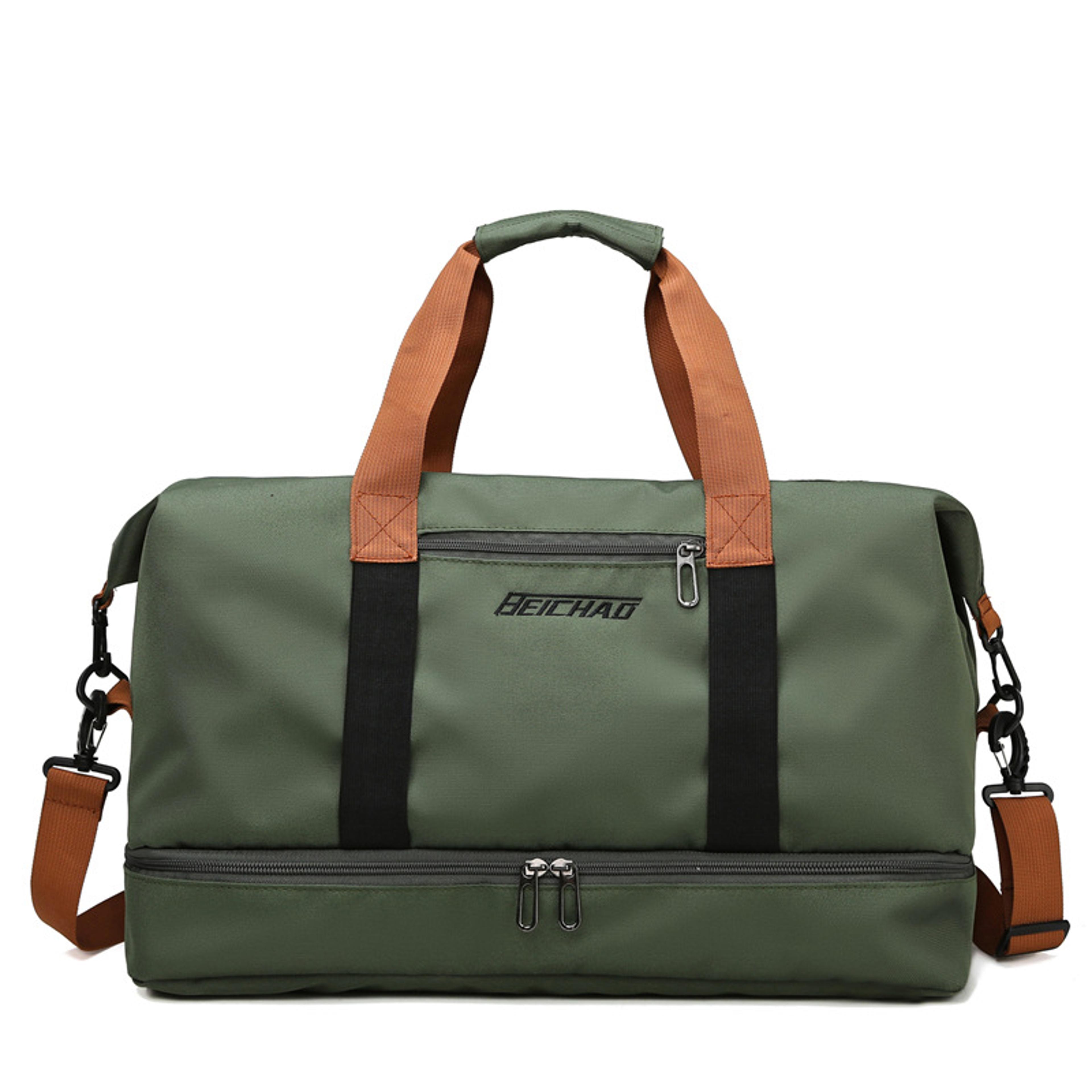 large capacity waterproof gym travel bag with wet dry compartment for men and women