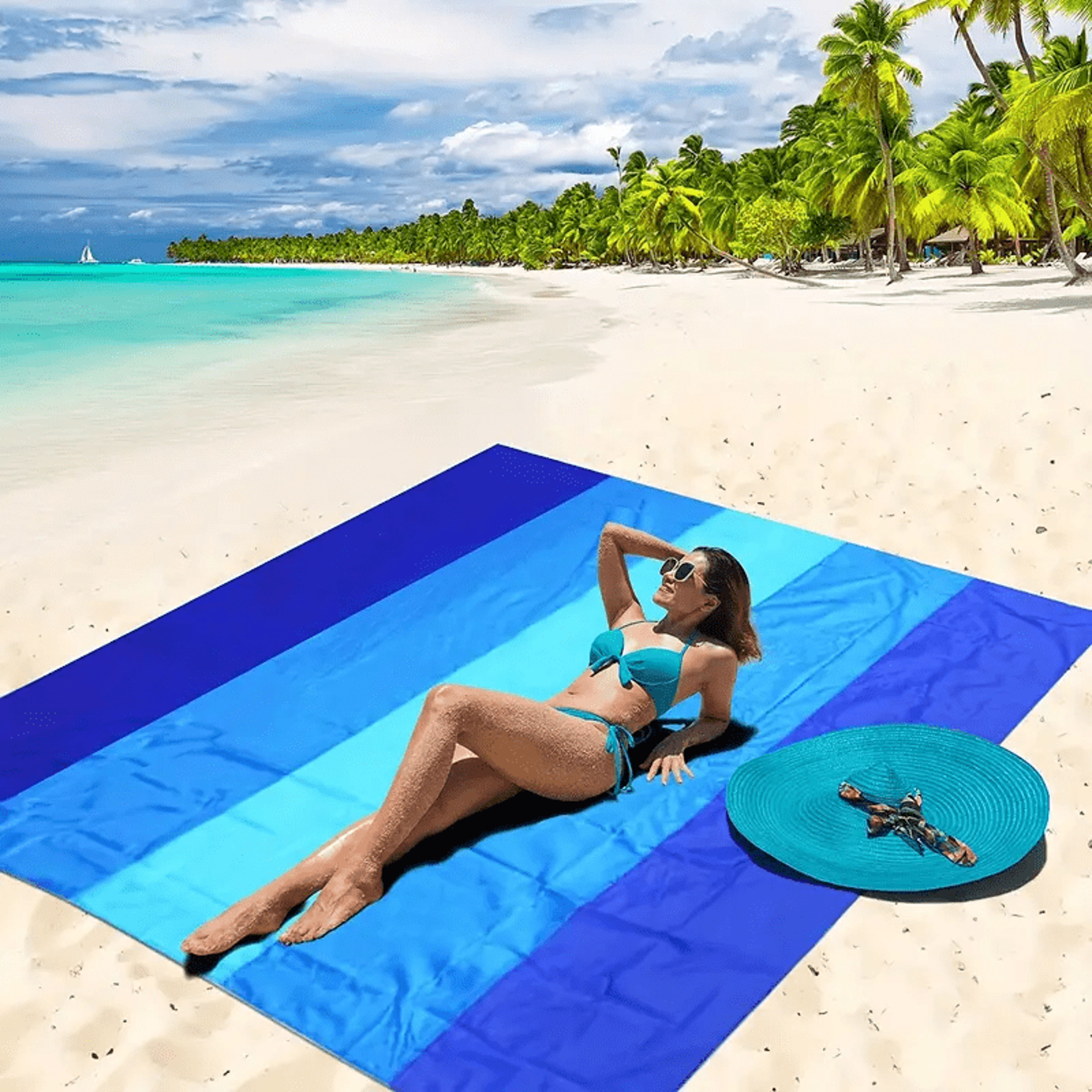 oversized waterproof beach blanket sandproof quick dry picnic mat for travel camping