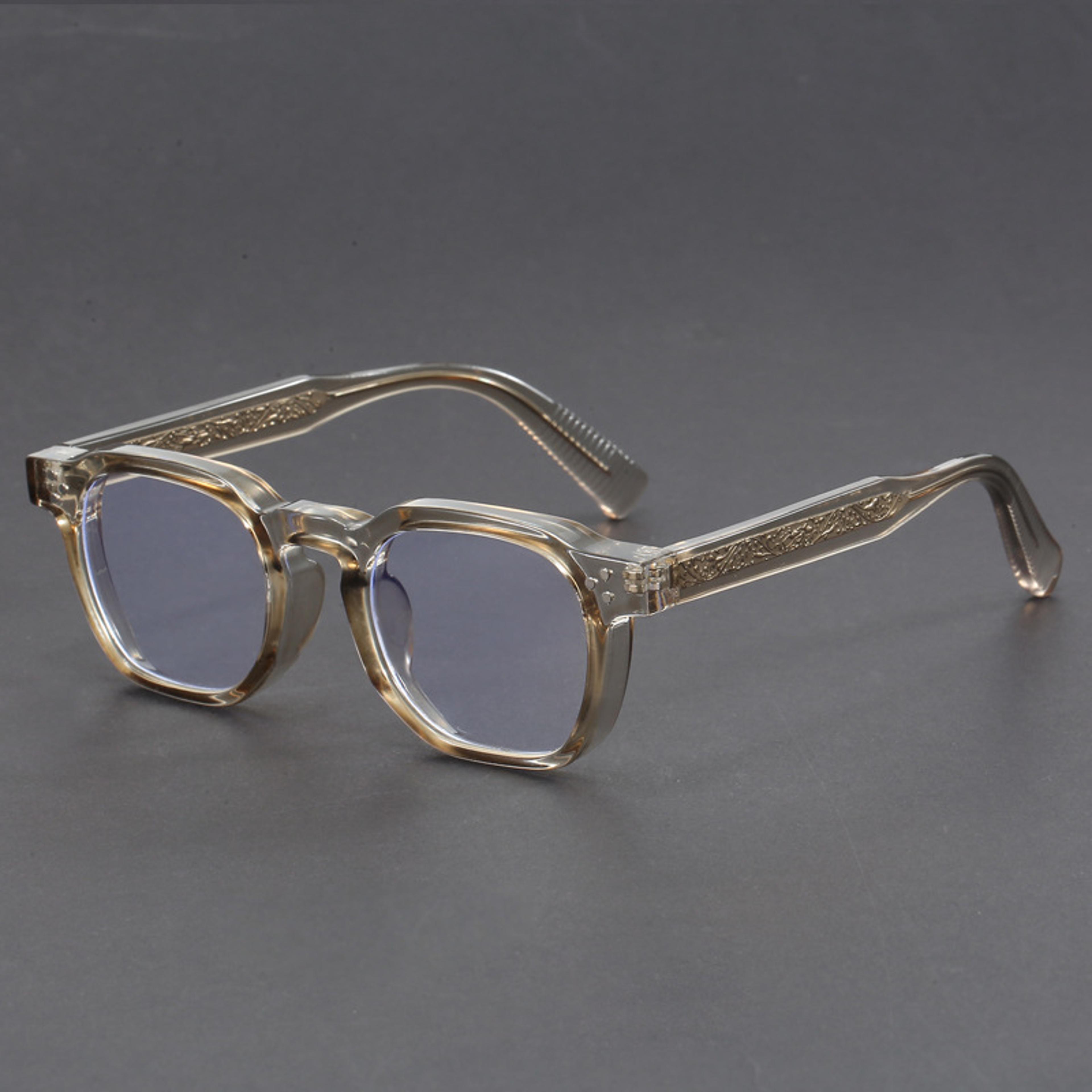 retro square blue light blocking glasses thick frame anti radiation eyewear