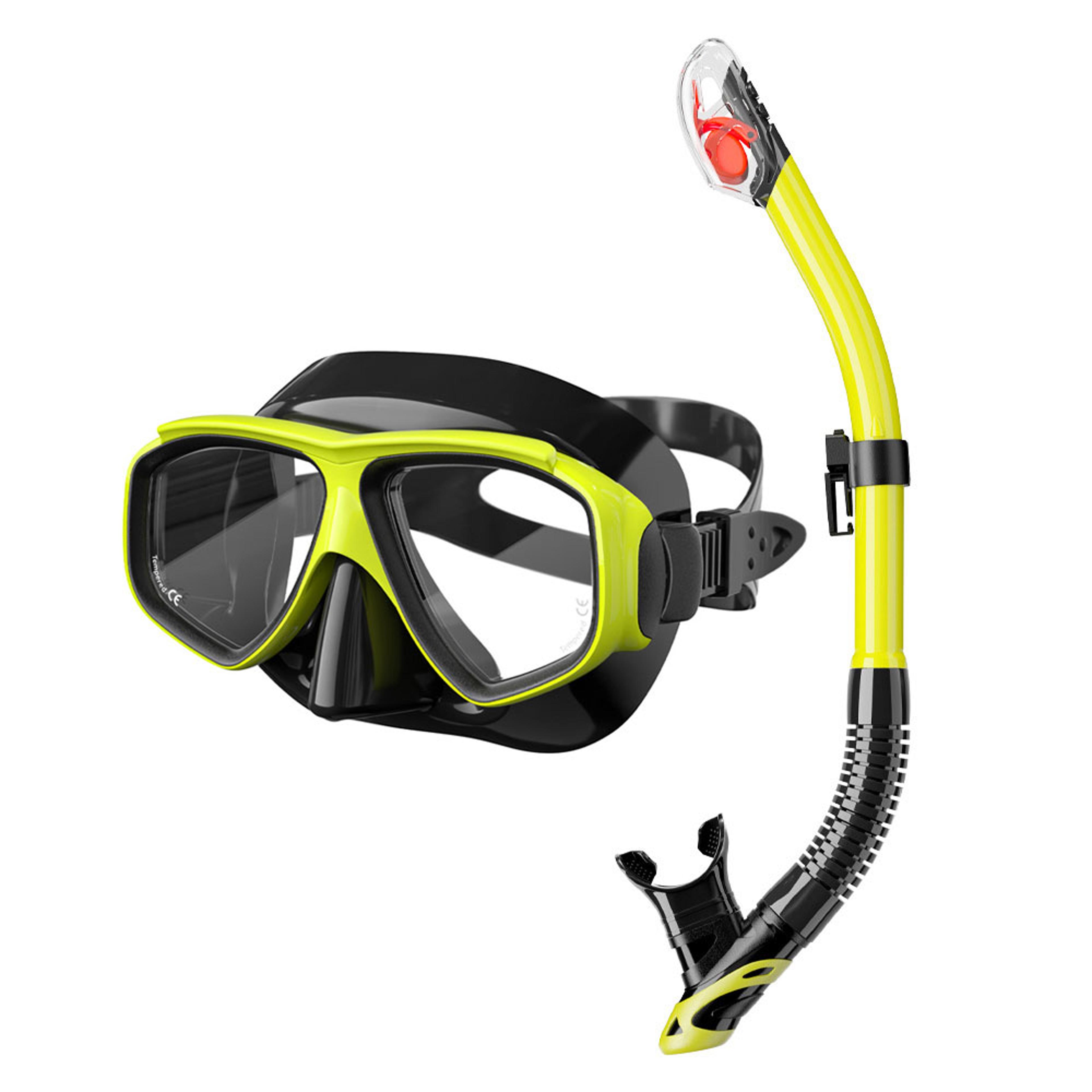 professional snorkeling mask set anti fog diving mask with tube uv protection swim goggles