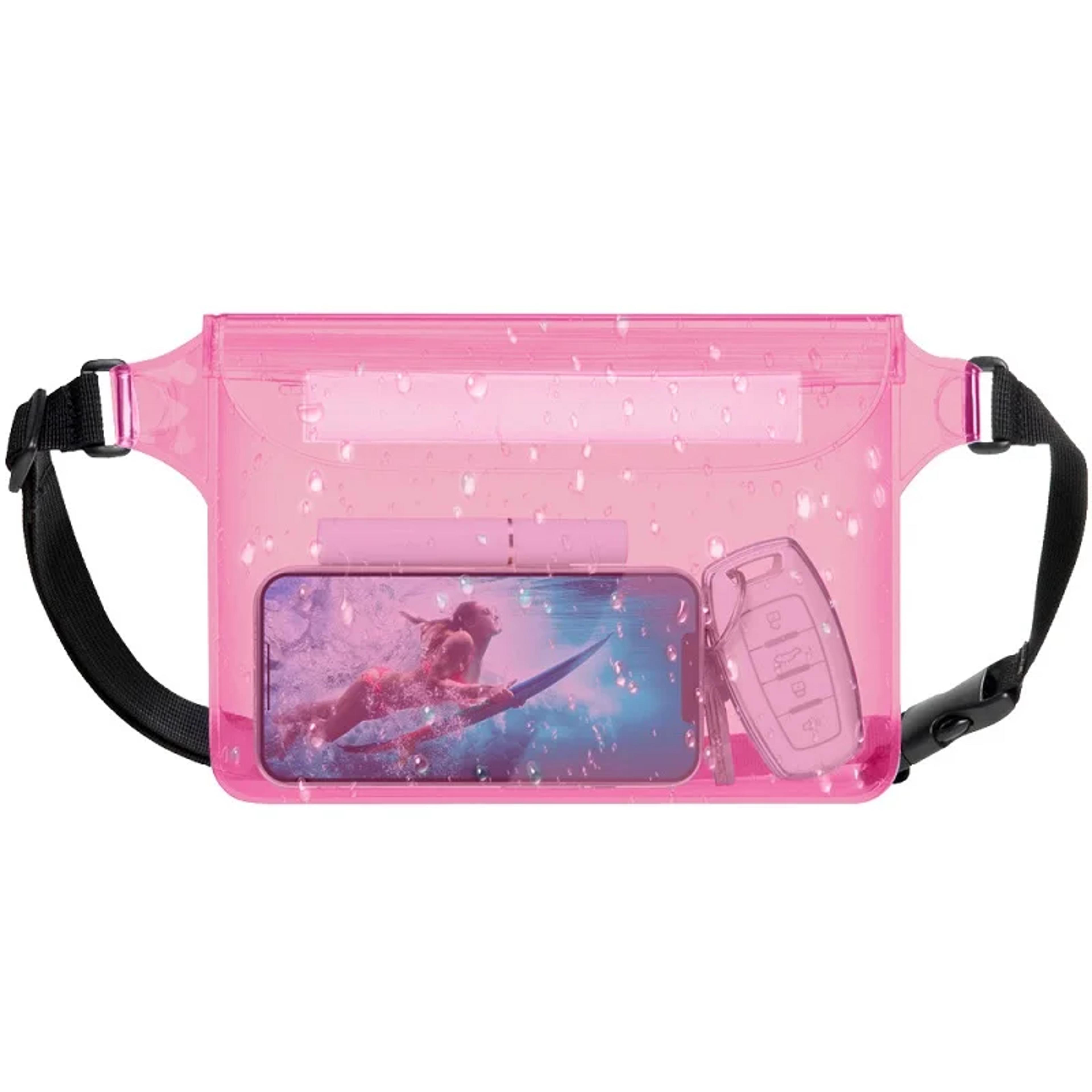 waterproof phone waist bag dry pouch for swimming beach travel with adjustable strap