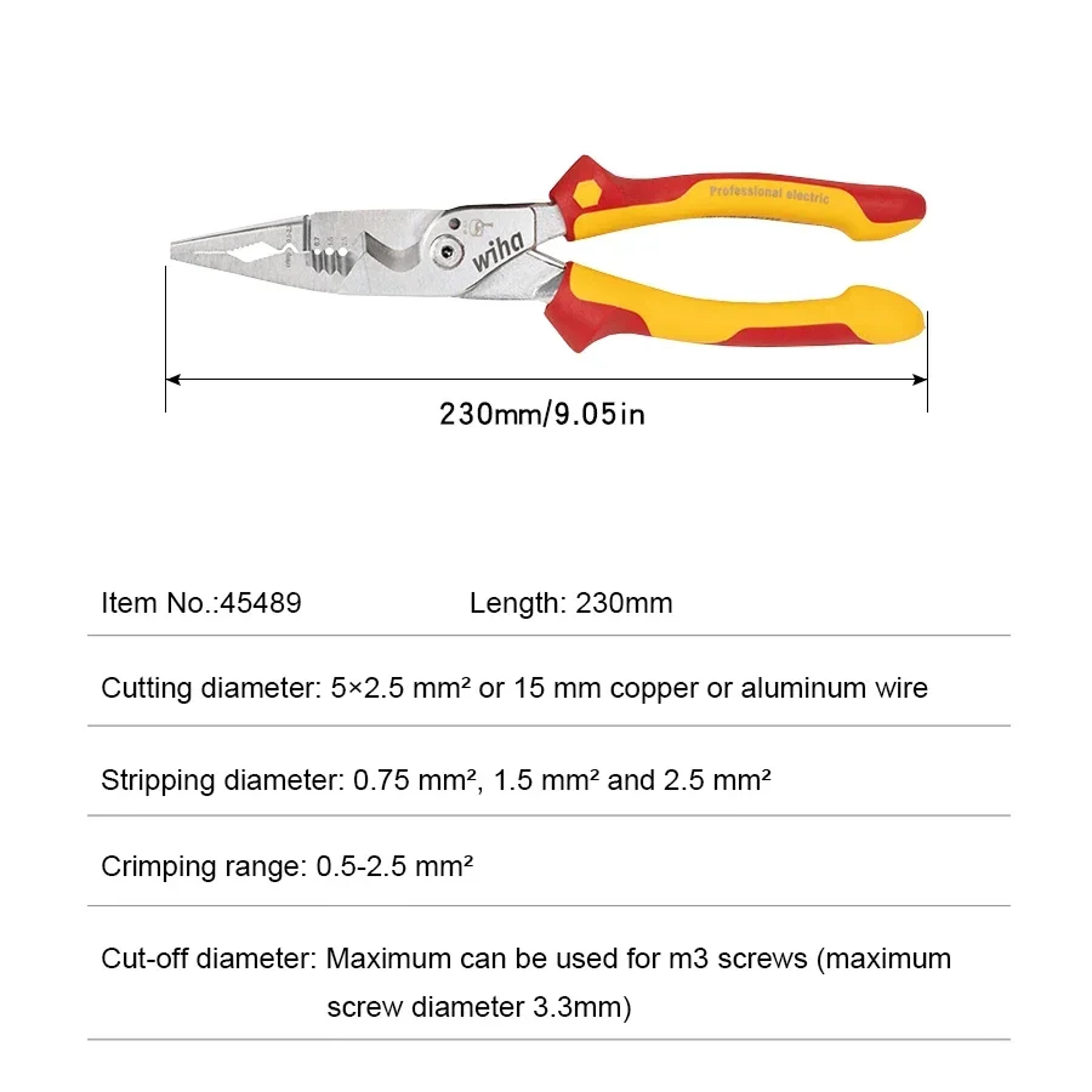 vde insulated multifunction wire stripping pliers electrician tool