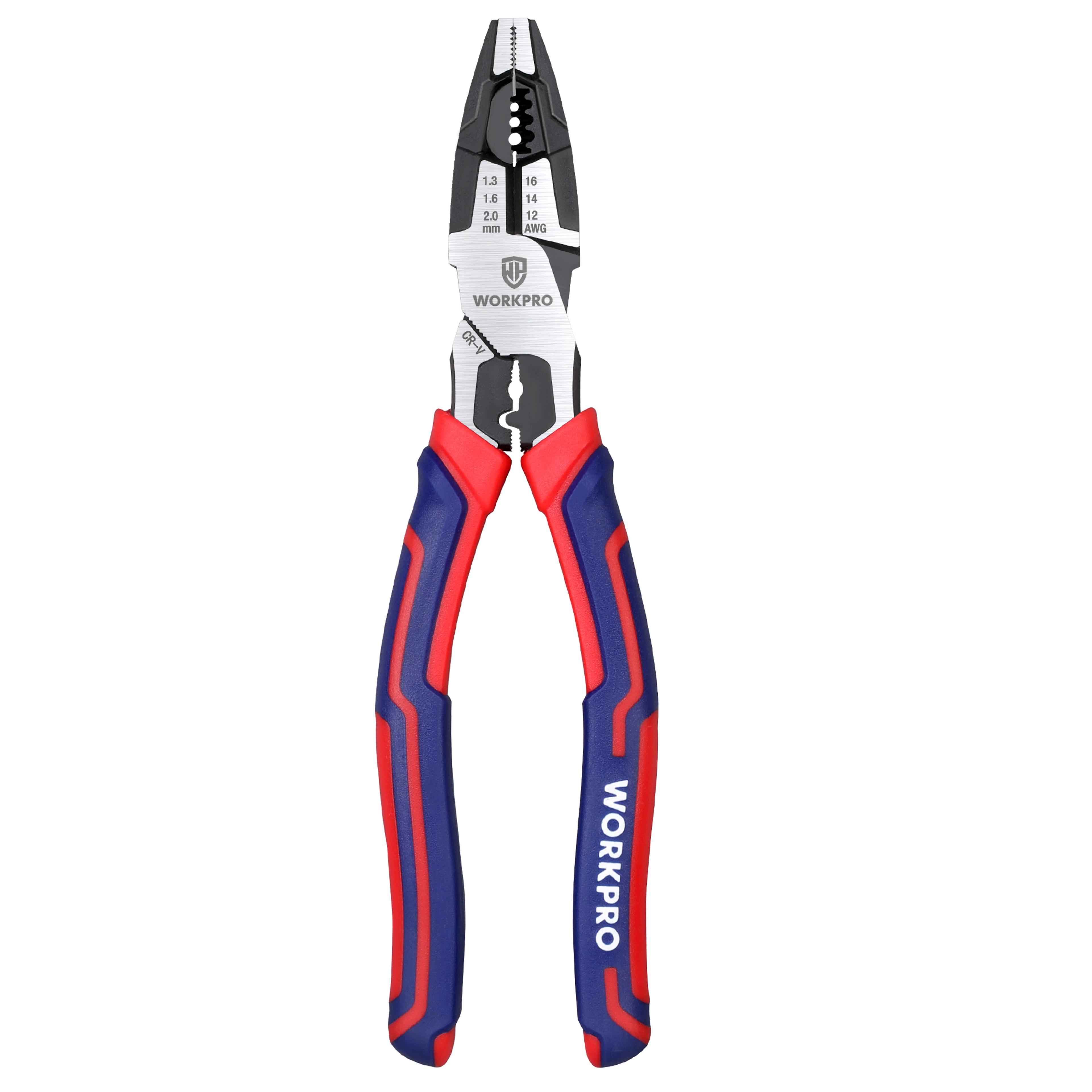 heavy duty linesman pliers with wire cutter and stripper crv multi tool comfort grip