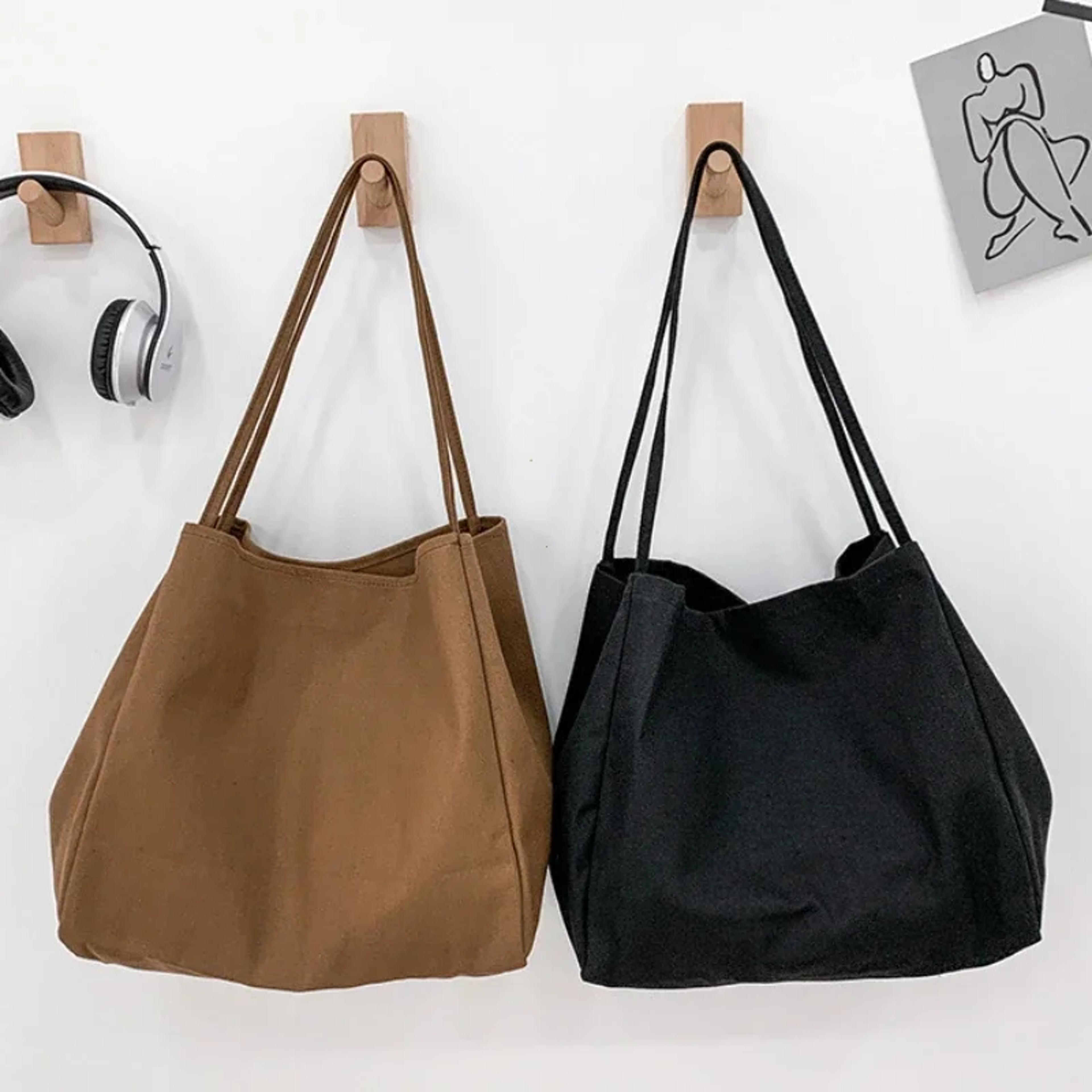 large capacity canvas tote bag reusable grocery shopper for women travel shoulder bag