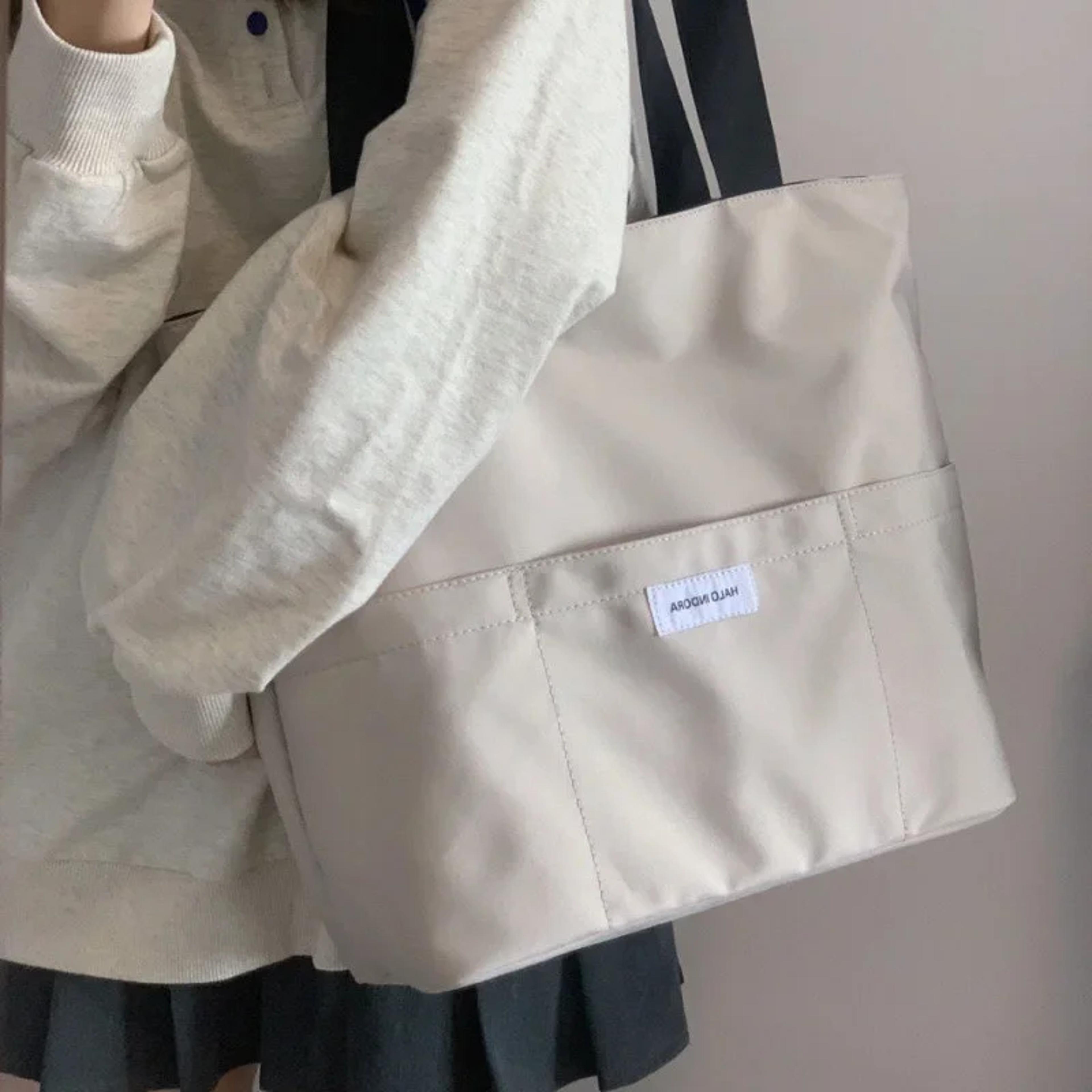 large capacity canvas tote bag for women casual shoulder shopping beach bag