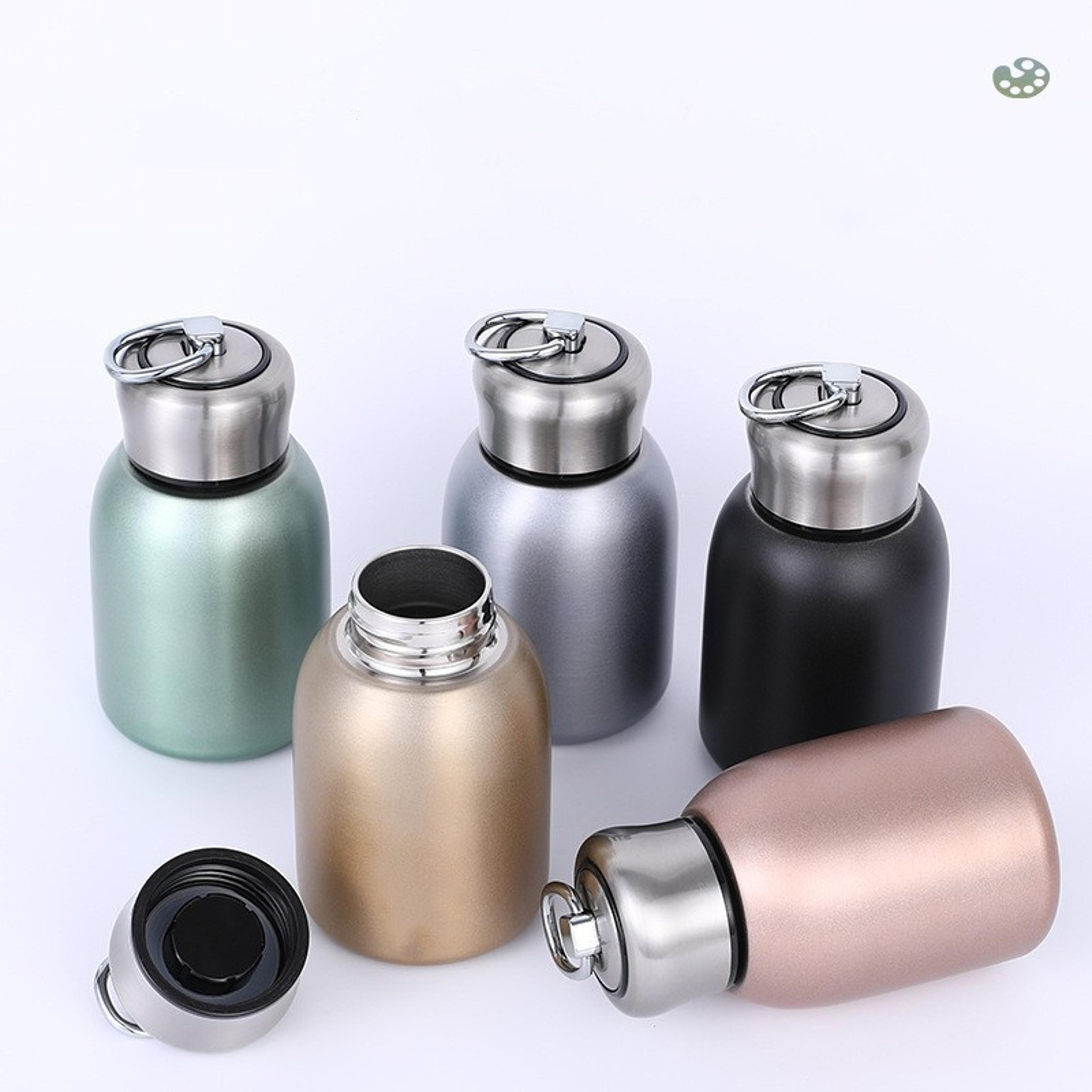 mini portable thermos flask compact insulated travel cup small capacity bottle