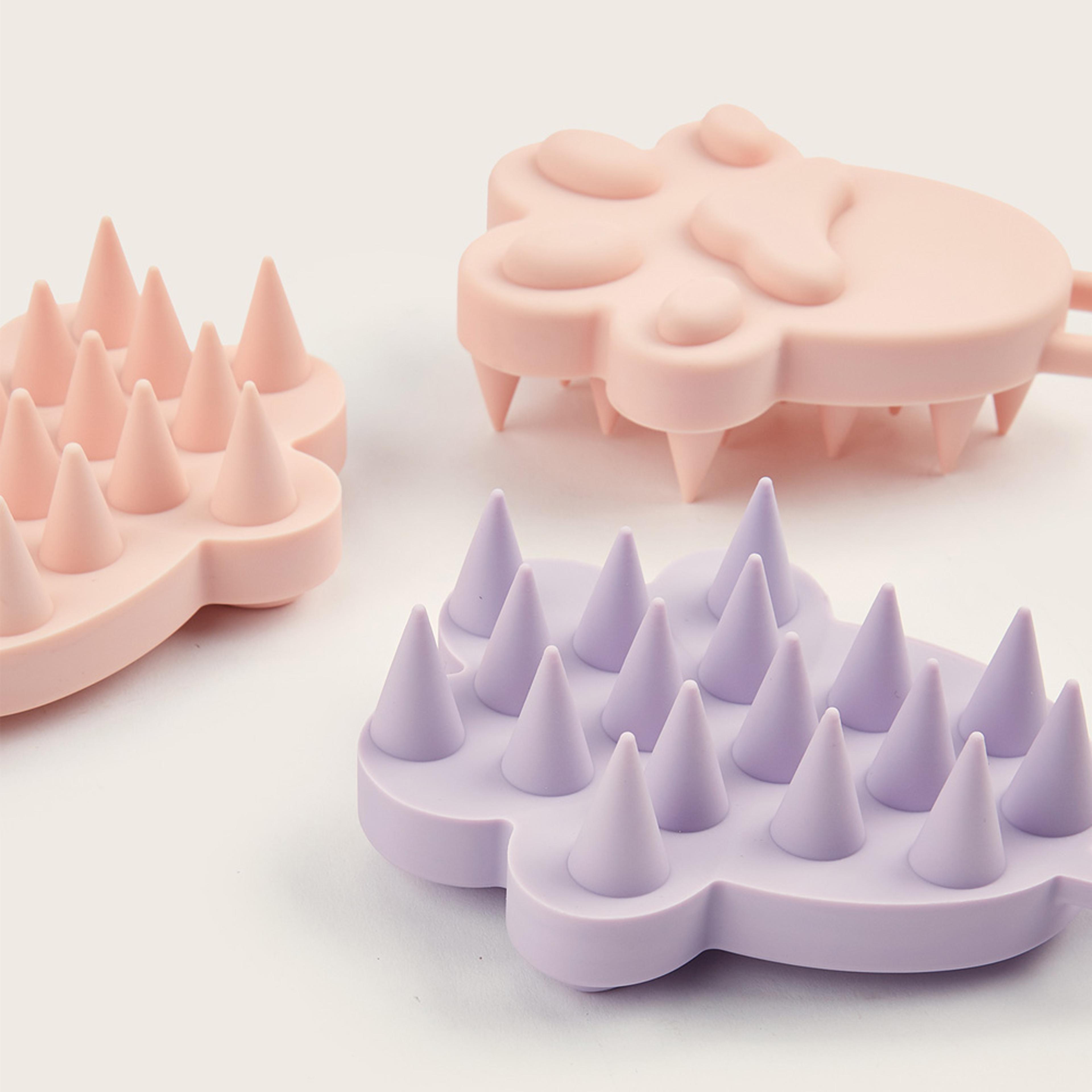 cat paw silicone scalp massager brush soft shampoo hair care tool for stress relief