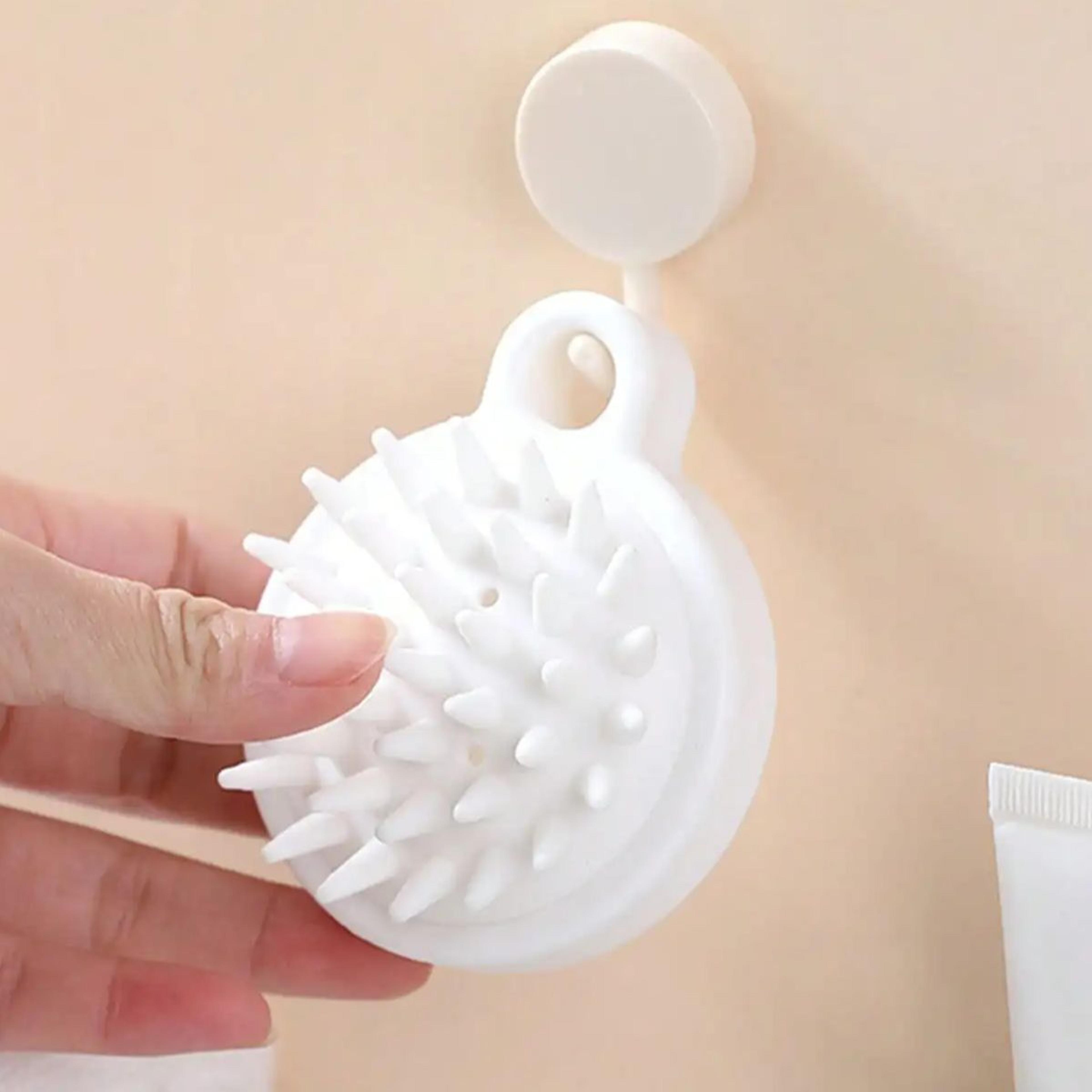 silicone scalp massage shampoo brush deep clean hair and body scrubber