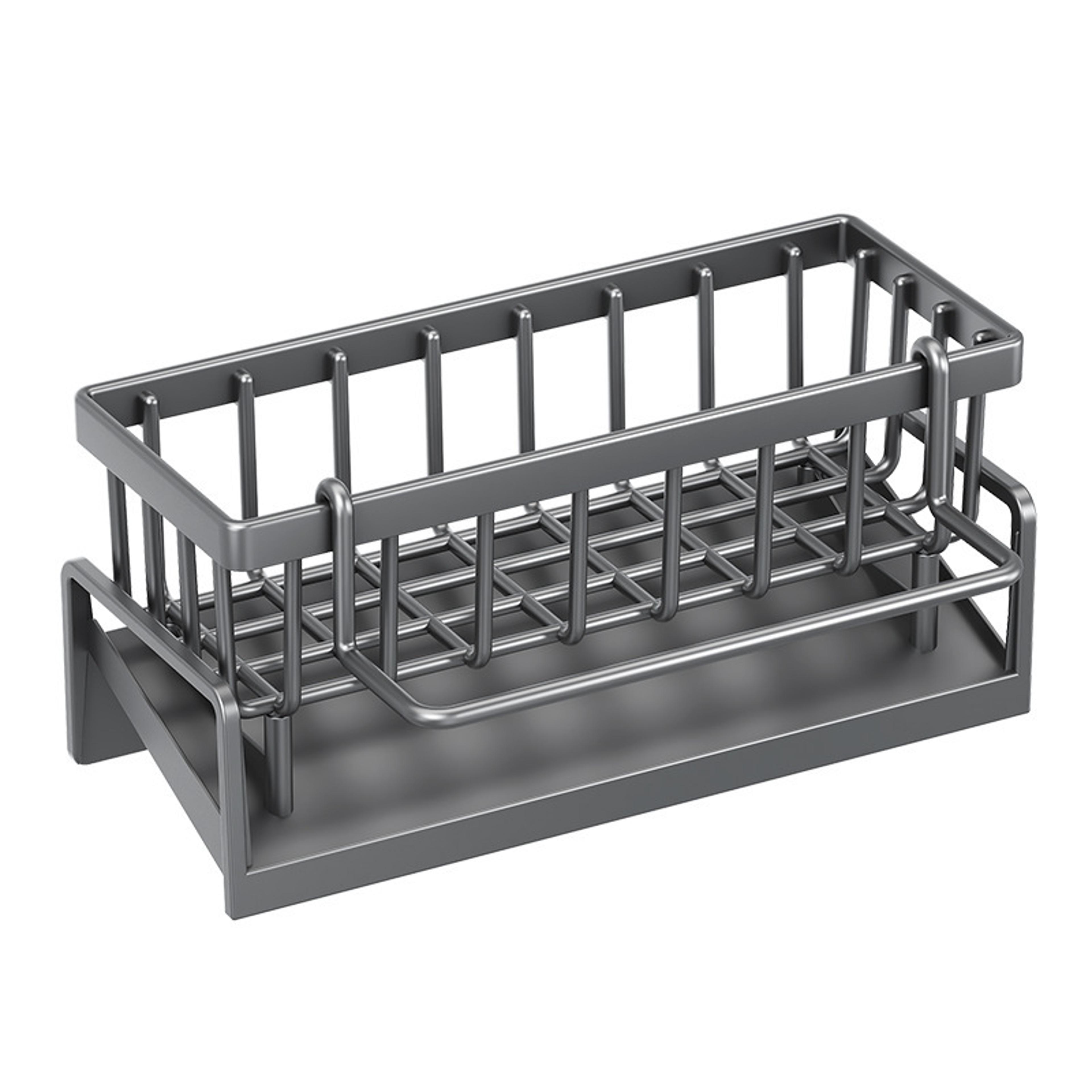 no punch sink faucet organizer rack kitchen drainage shelf with sponge and rag holder