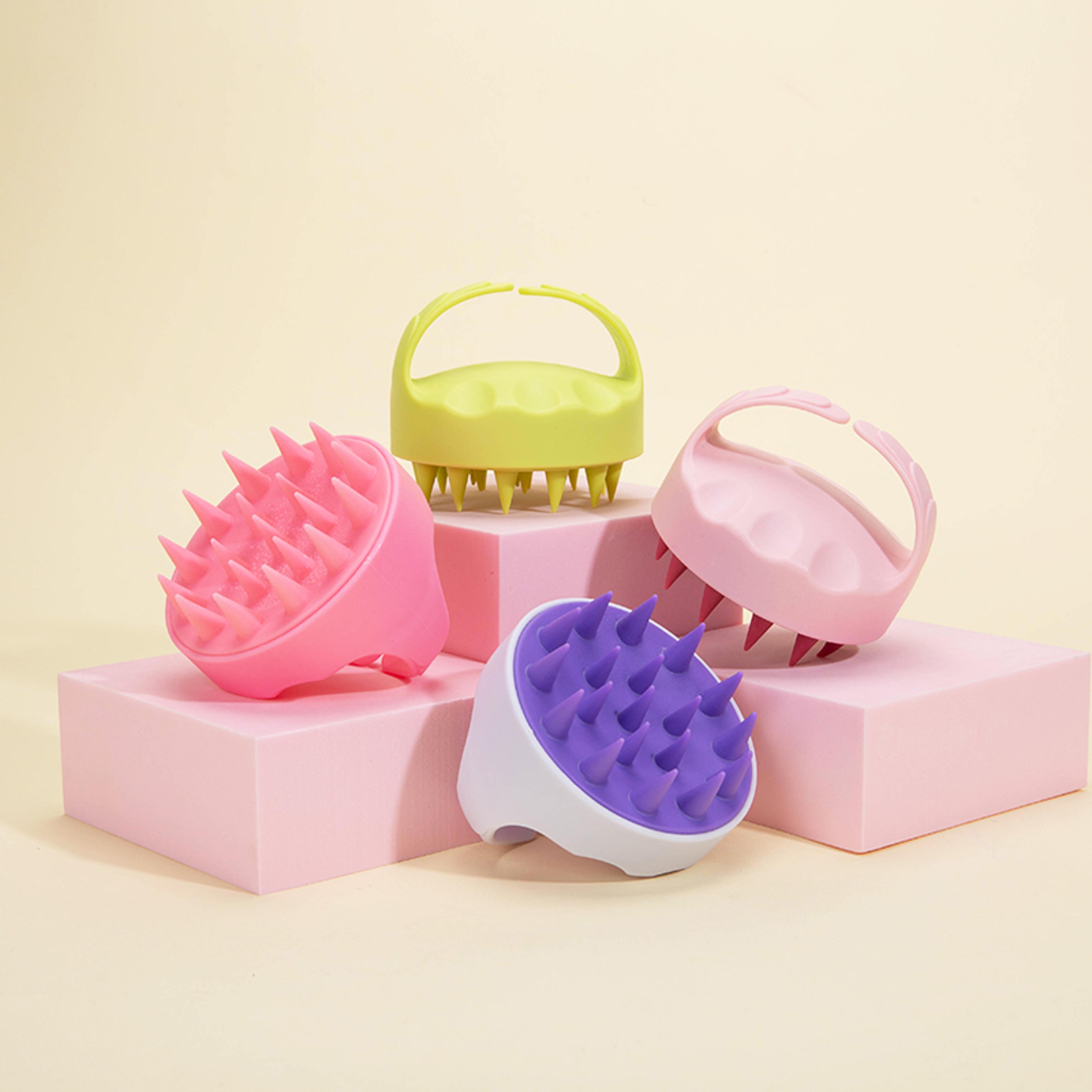 silicone scalp massager shampoo brush soft hair cleanse and relaxation tool