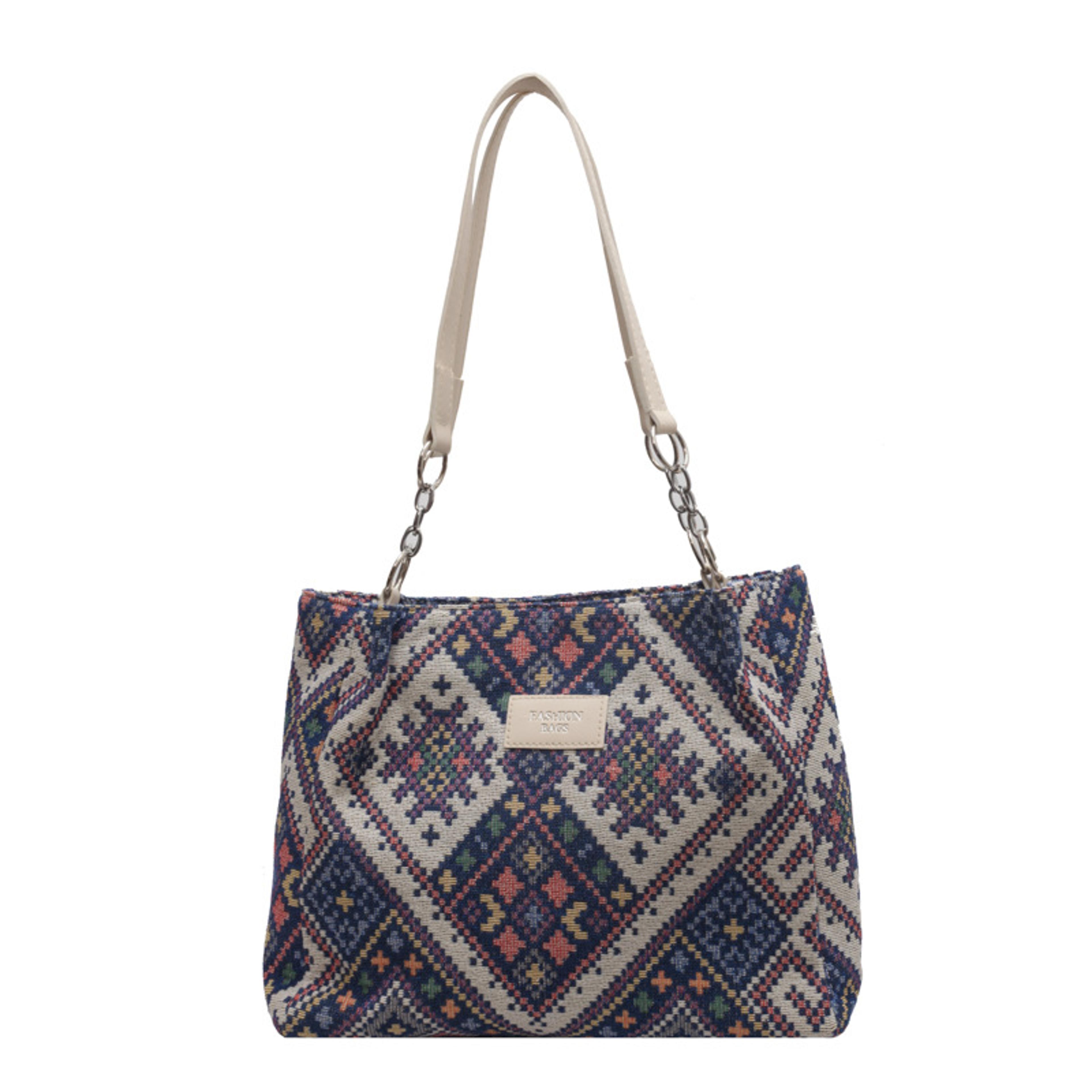 eco chic canvas tote bag large capacity shoulder handbag for daily use