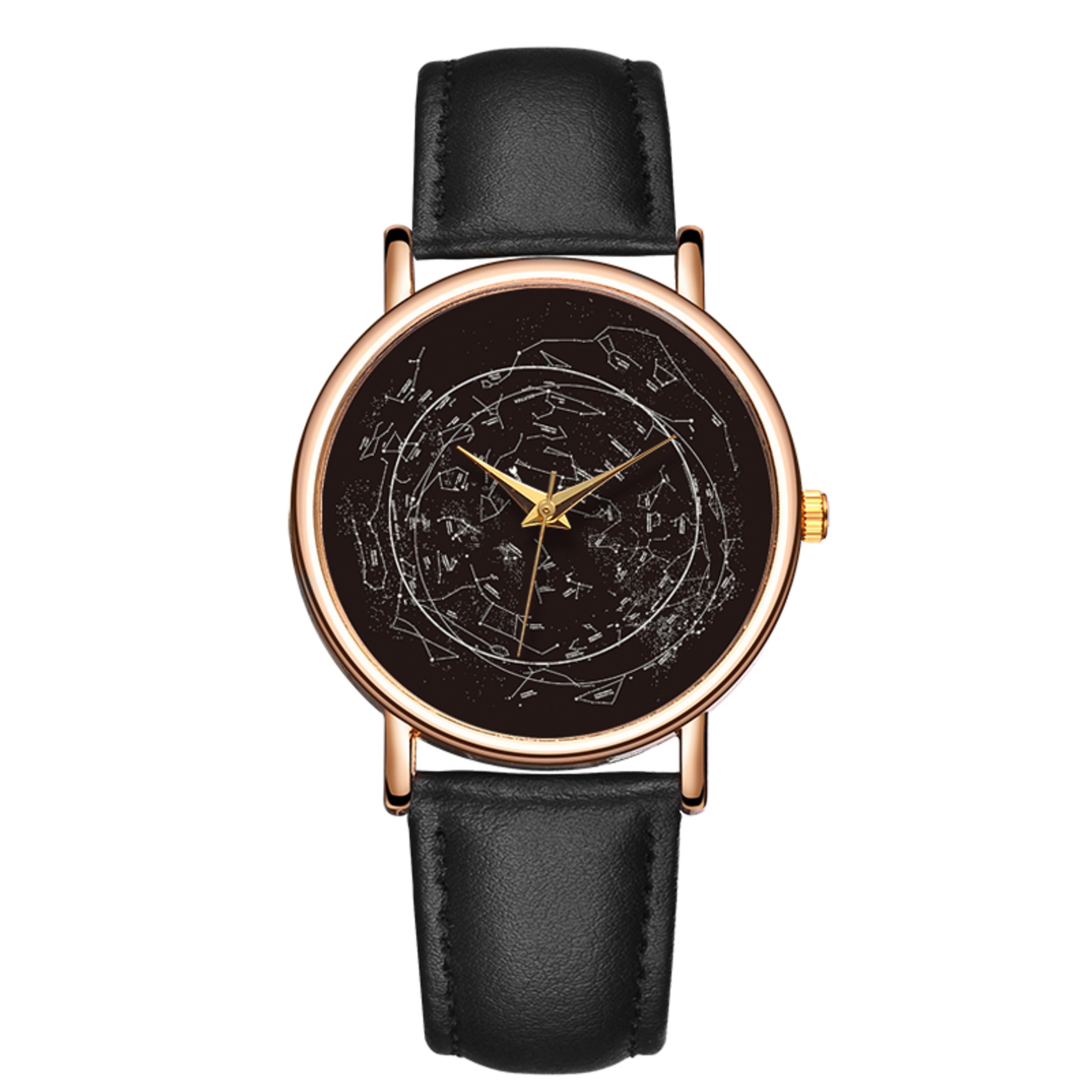 elegant women leather watch quartz casual waterproof minimalist timepiece