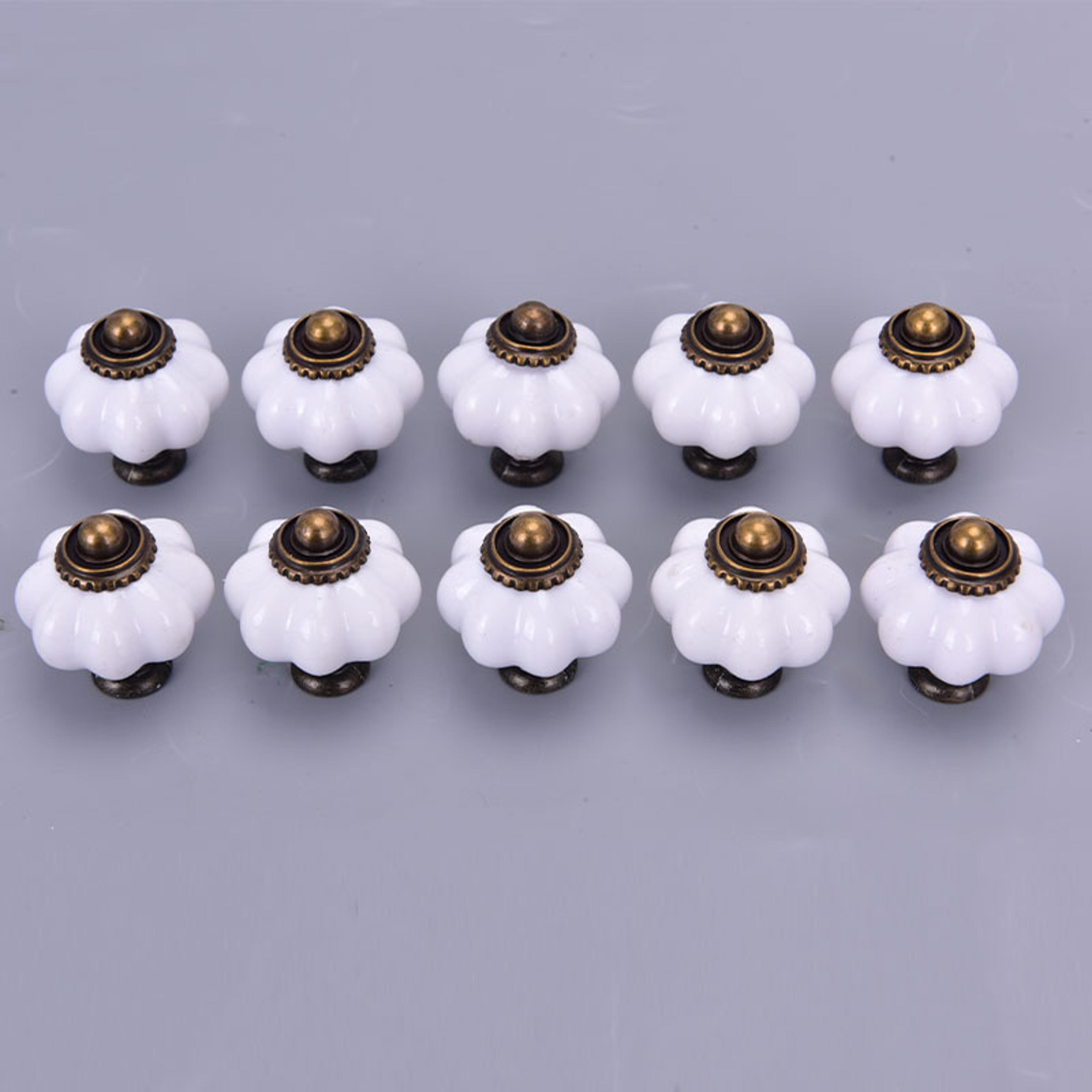 vintage pumpkin cabinet knobs decorative drawer pull handles for furniture upgrade