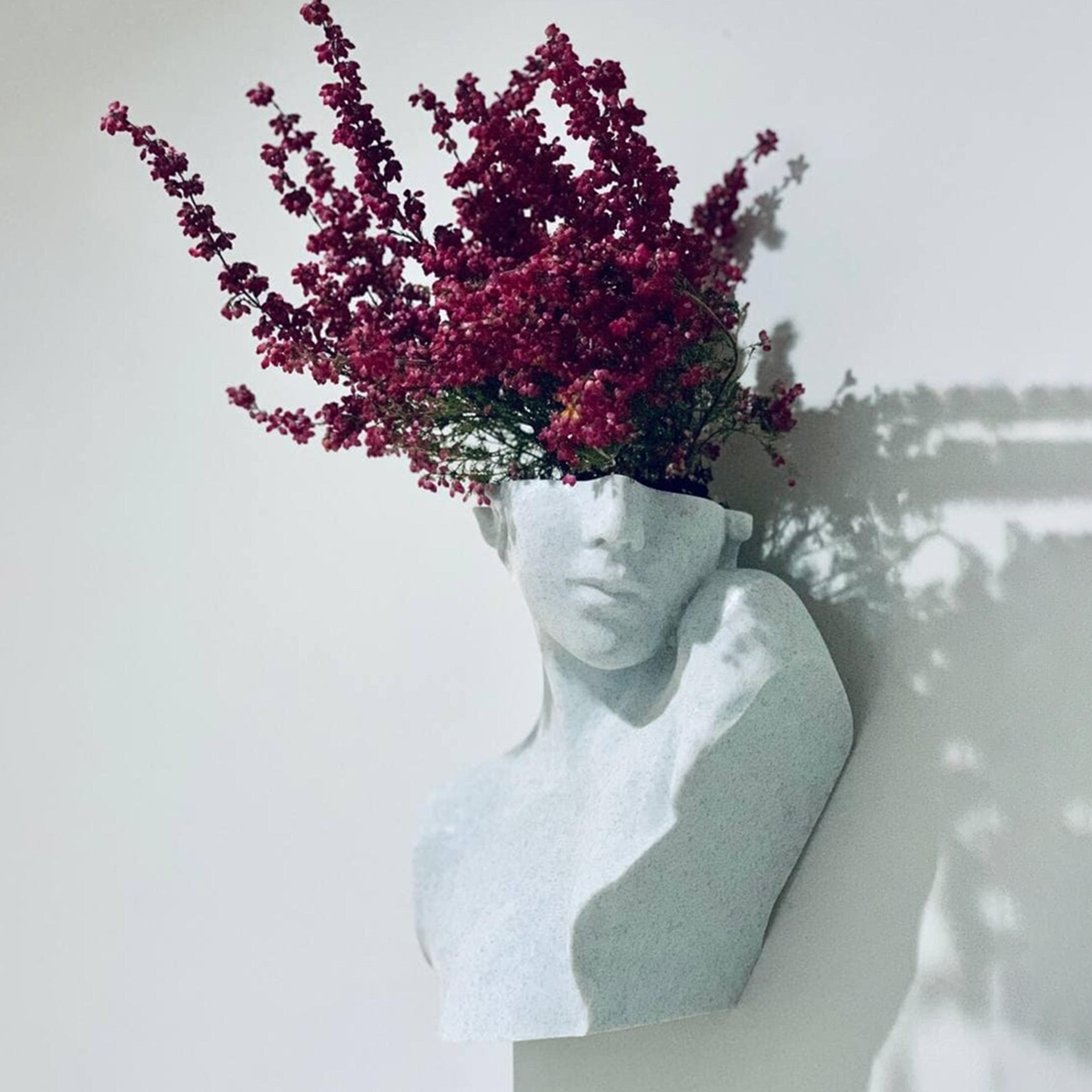 modern wabi sabi sculpture wall mounted vase for artistic wall decor