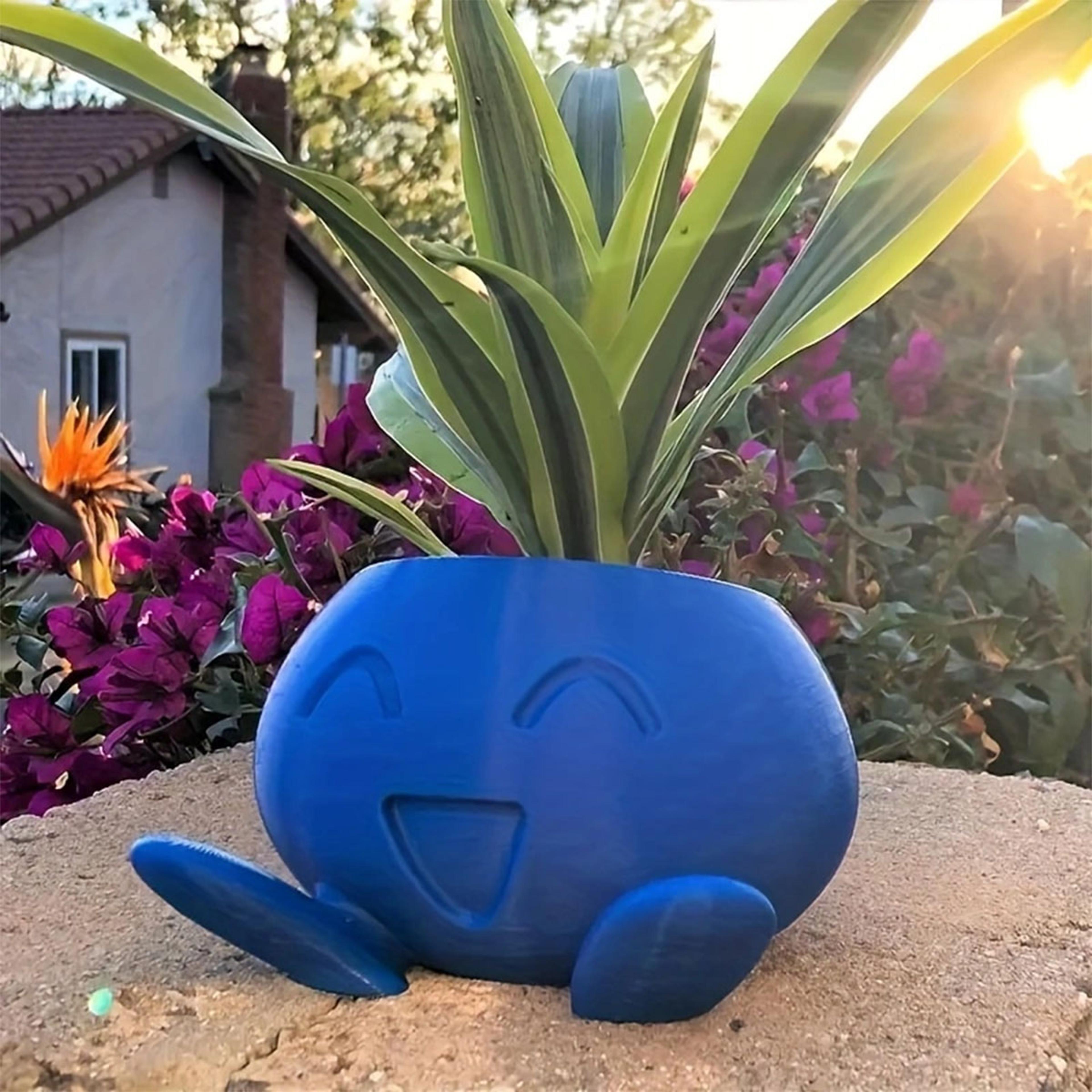 oddish succulent planter pot cute anime plant decor for desk and home