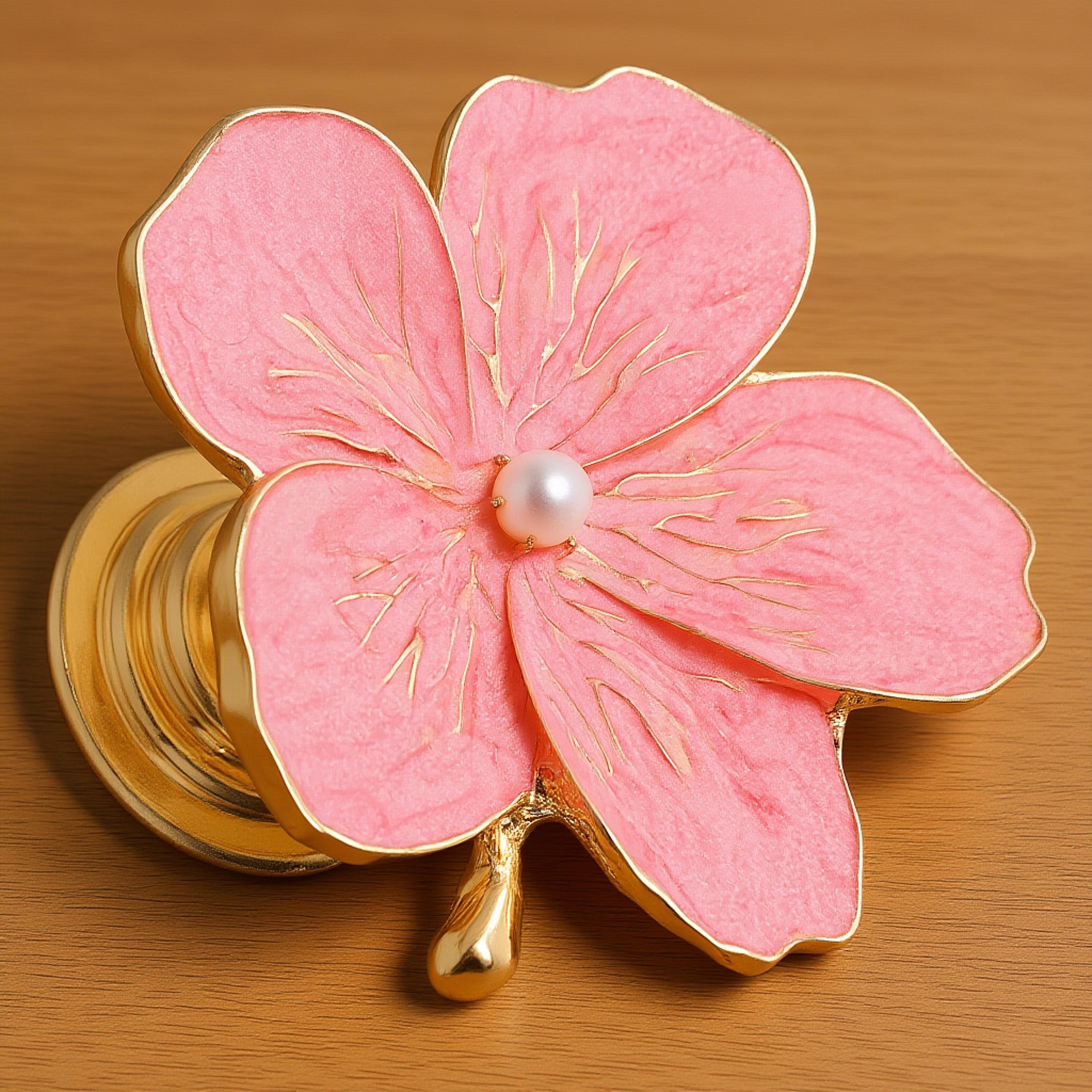 floral cabinet knobs zinc alloy decorative drawer pull handles for furniture upgrade