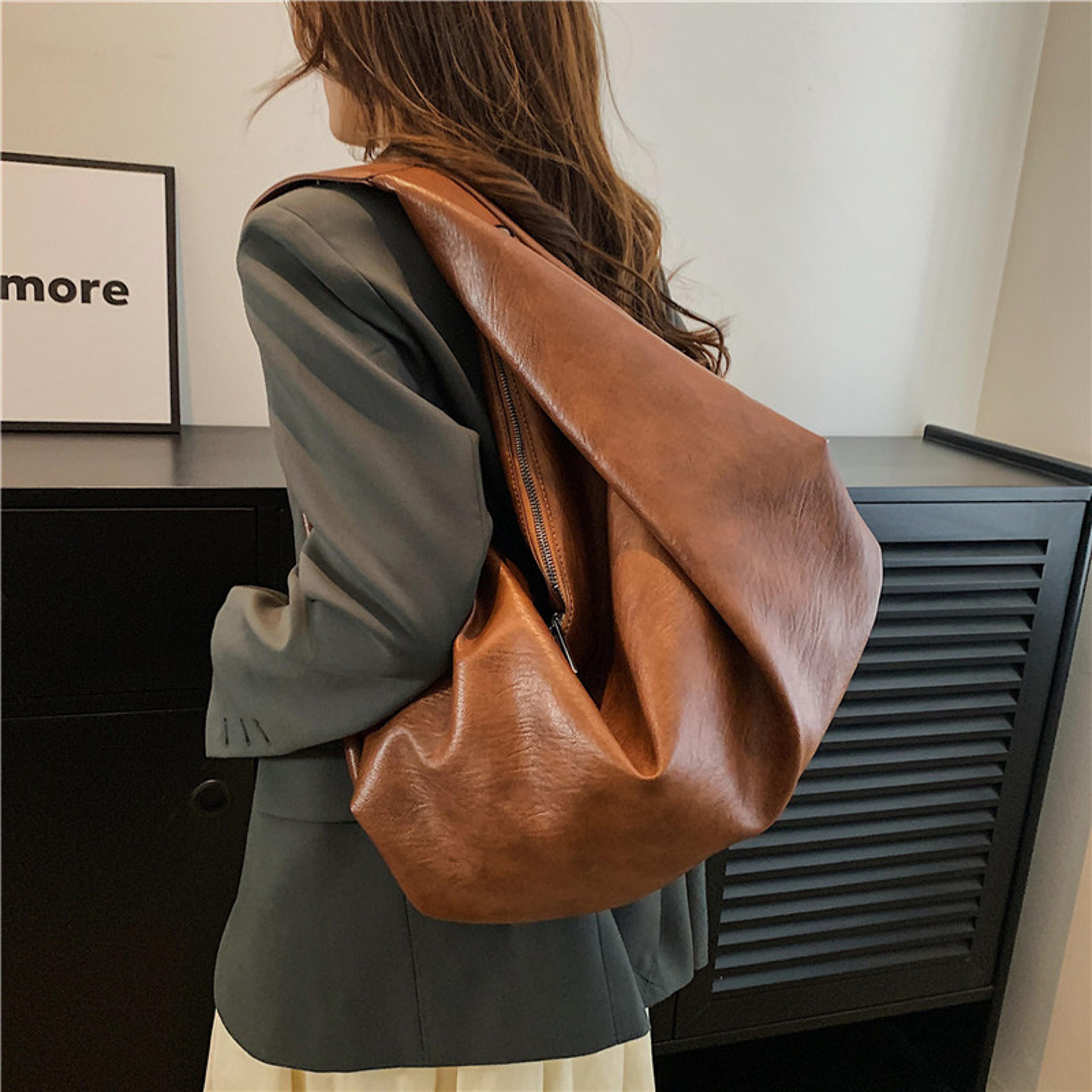 large hobo bag for women soft leather black shoulder tote crossbody handbag