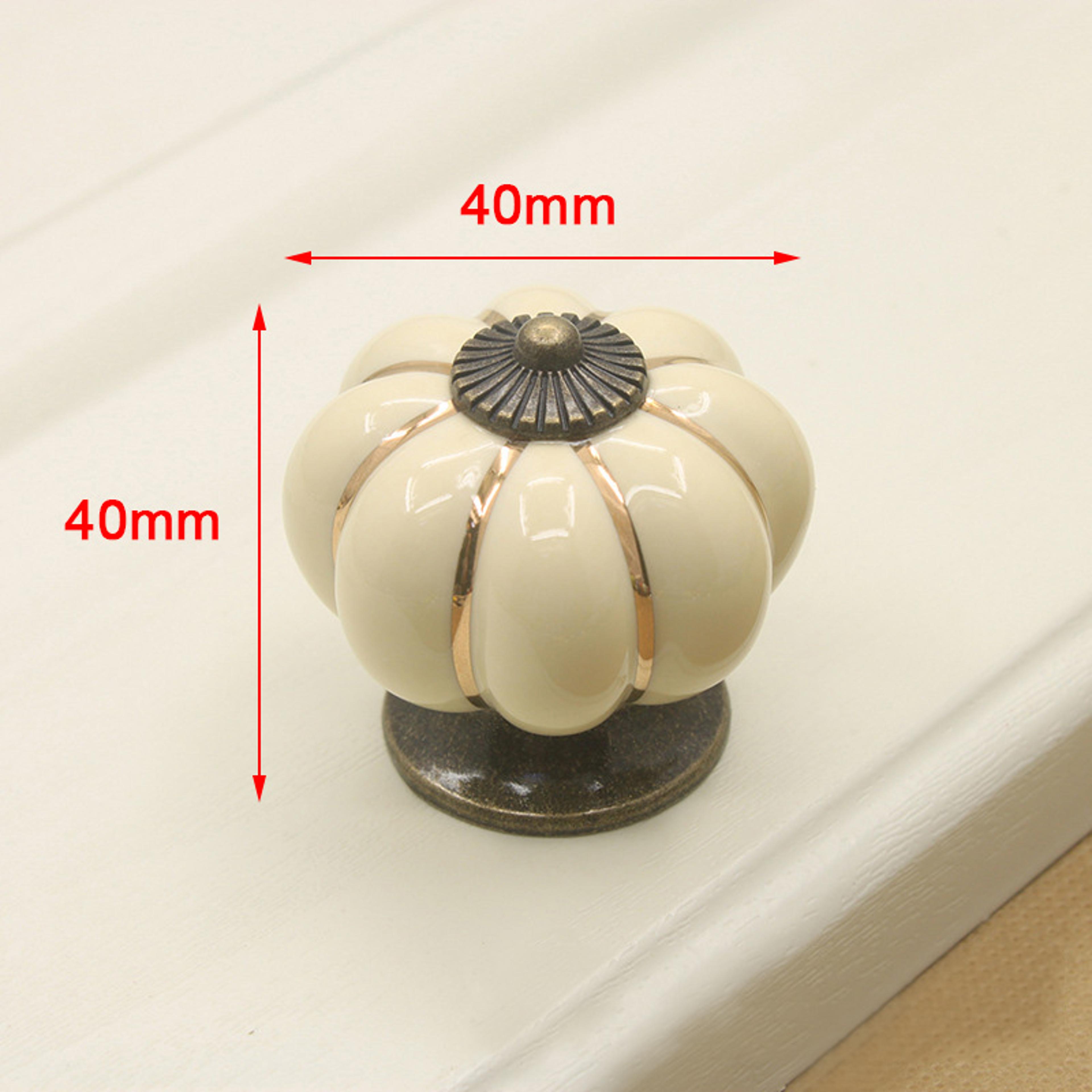 cartoon pumpkin ceramic drawer knobs cute kids cabinet handles