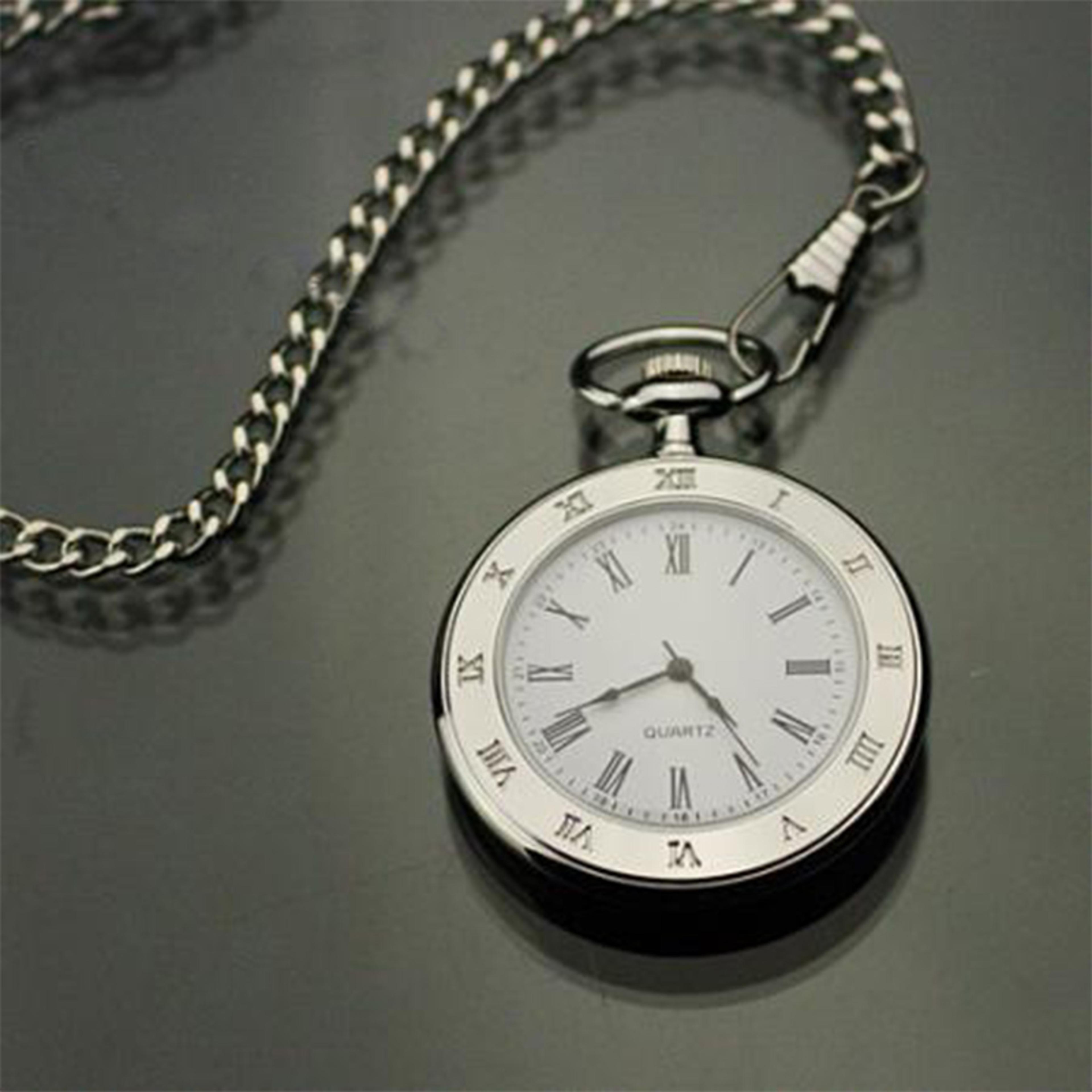 vintage pocket watch necklace quartz pendant classic antique style gift for men women